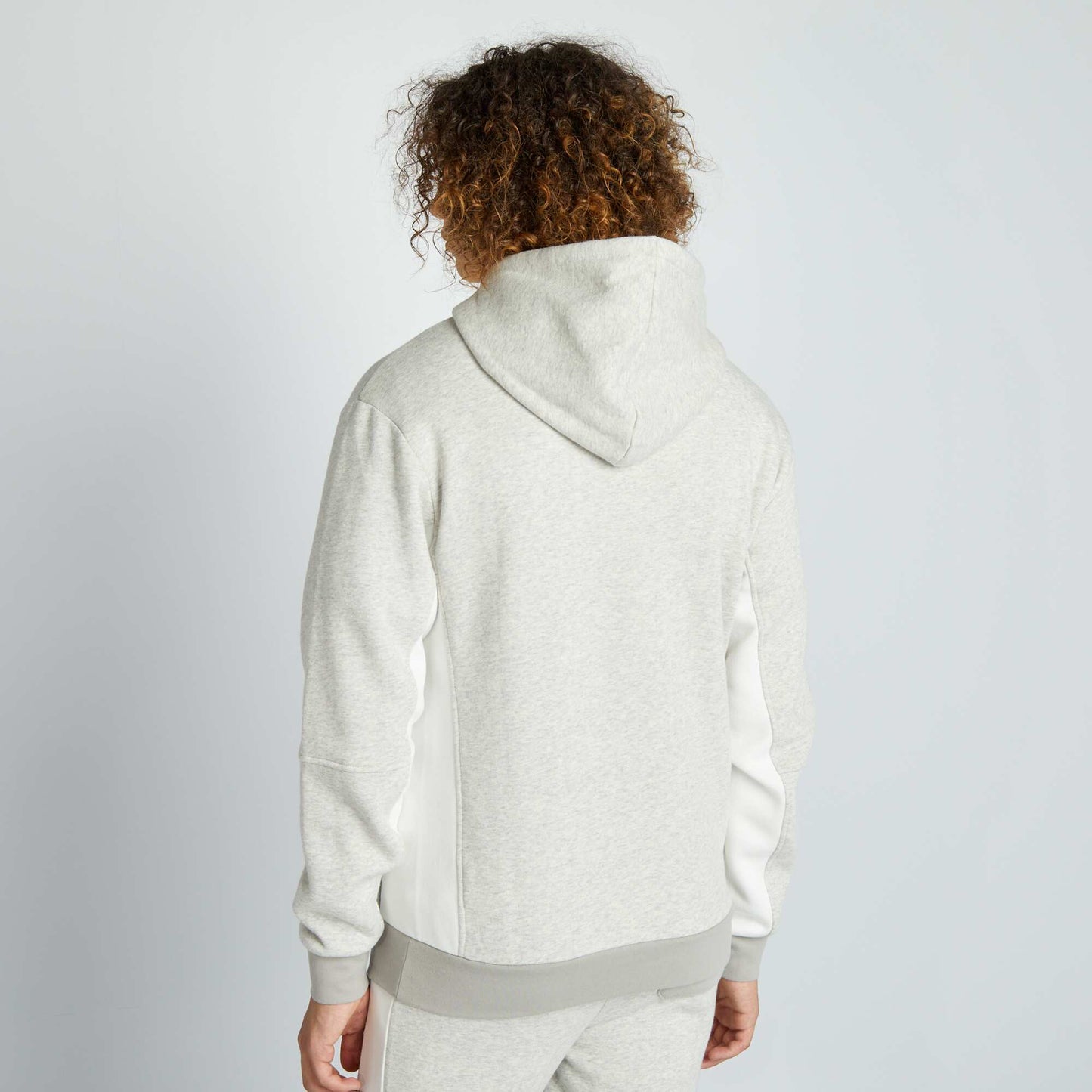 Plain sweatshirt fabric hoodie white