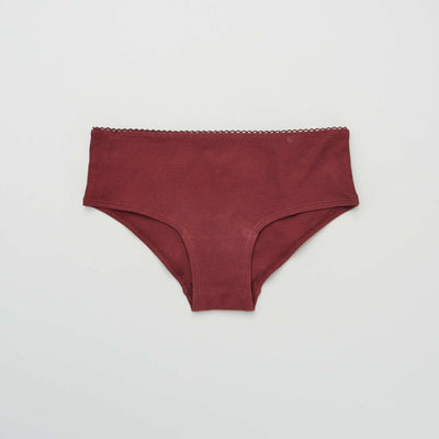 Pack of 2 knit fabric shorties PURPLE