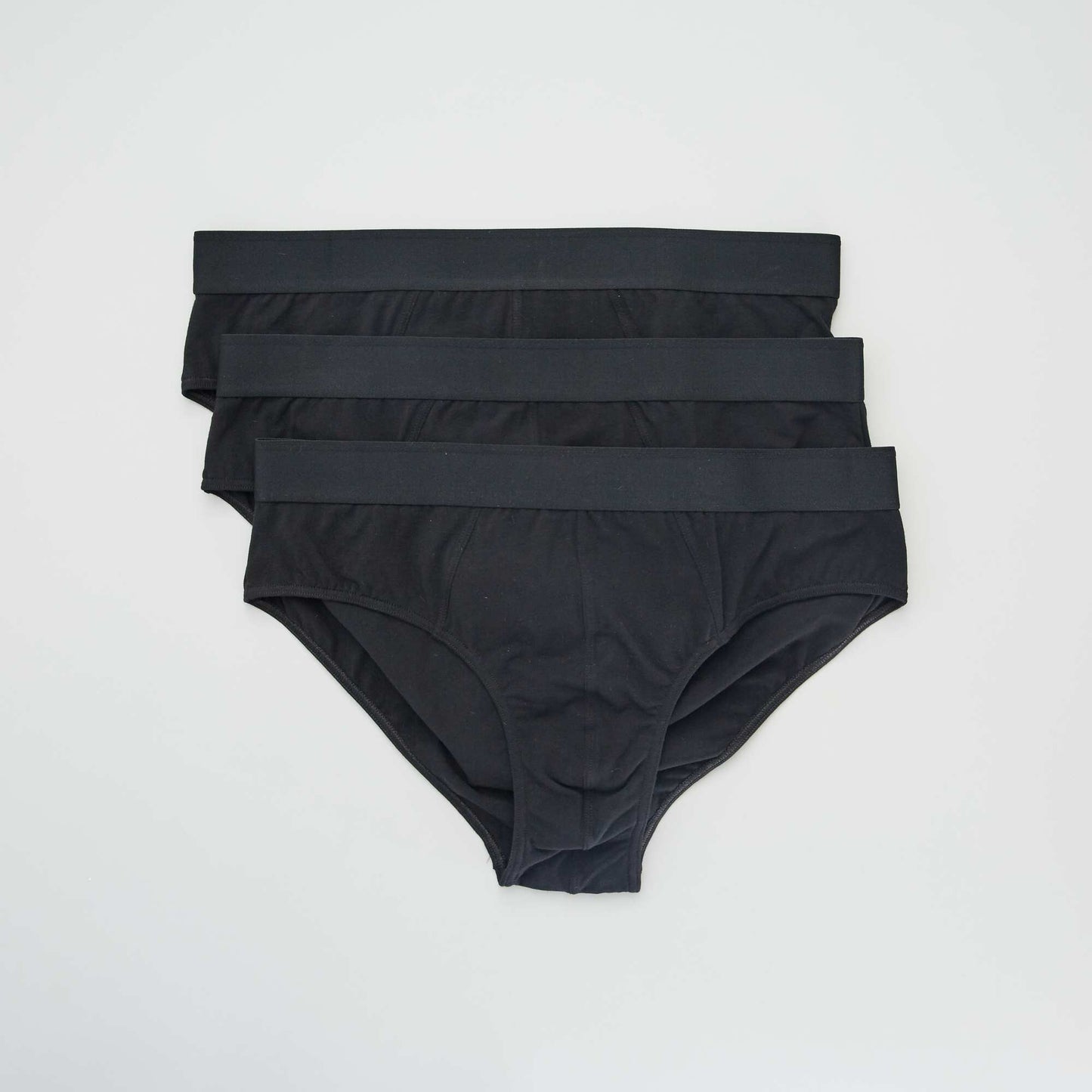 Pack of 3 plain briefs LOT BLACK