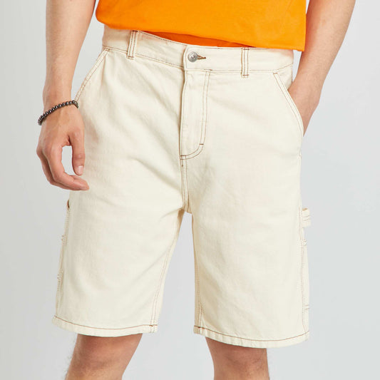 Denim Bermuda shorts BEIGE