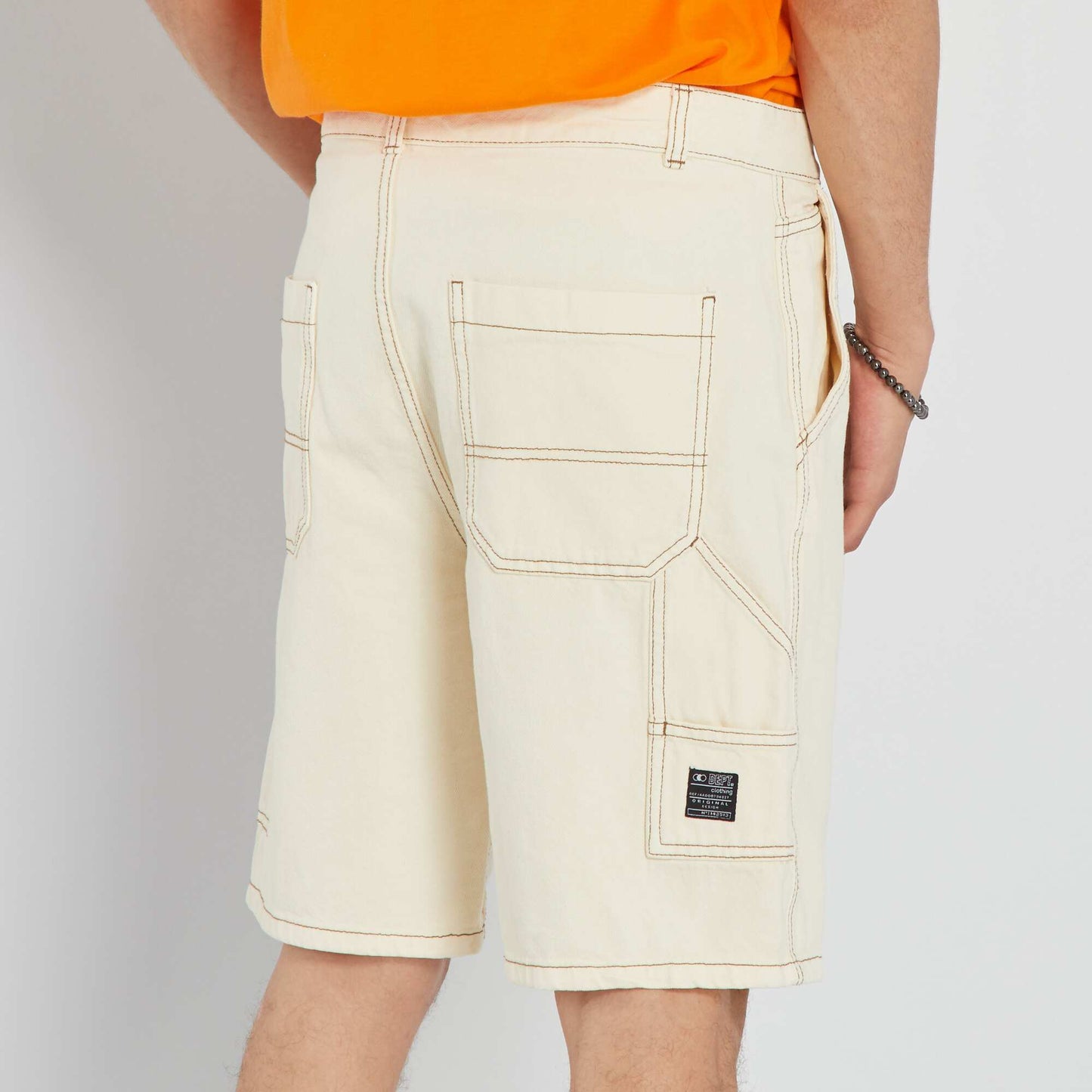 Denim Bermuda shorts BEIGE