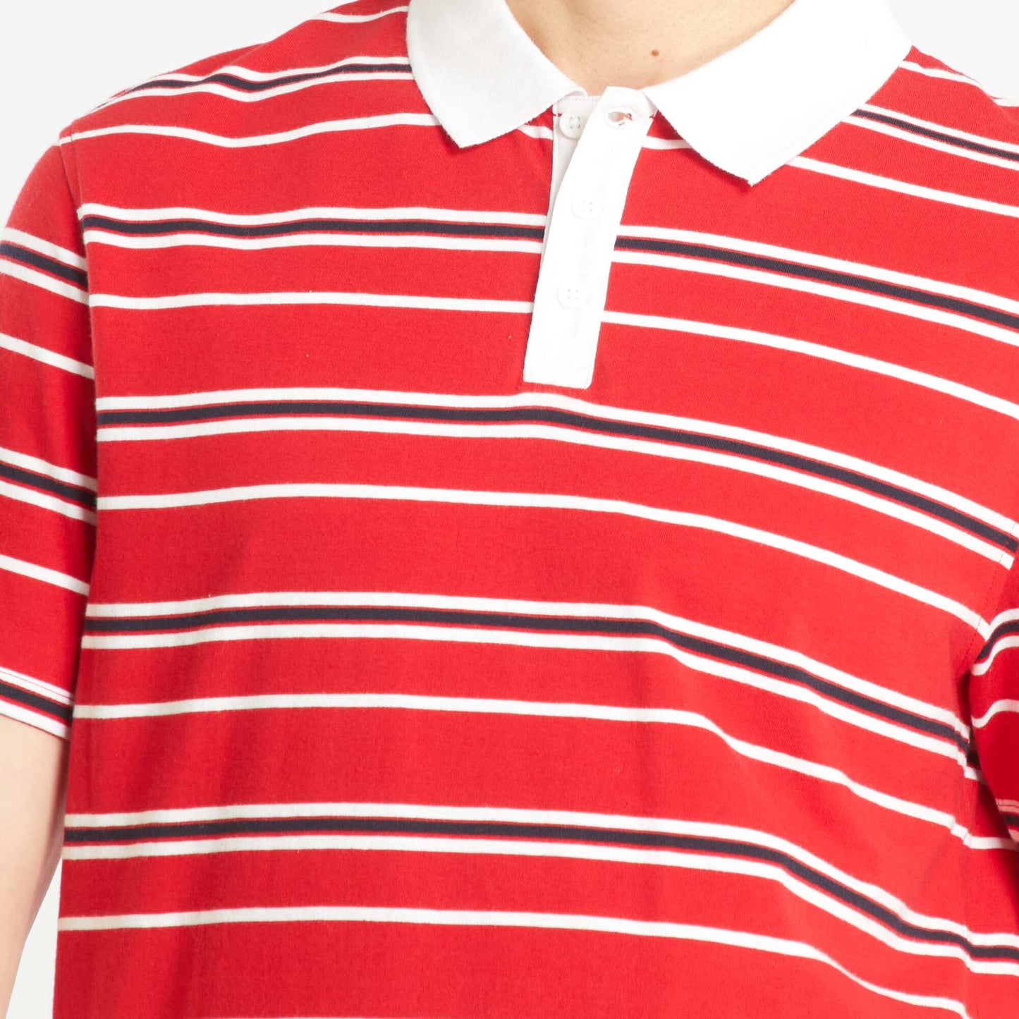 Piqué knit polo shirt RED