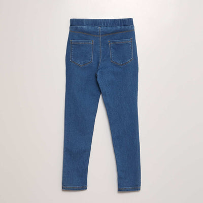 Jeggings with elasticated waist BLUE
