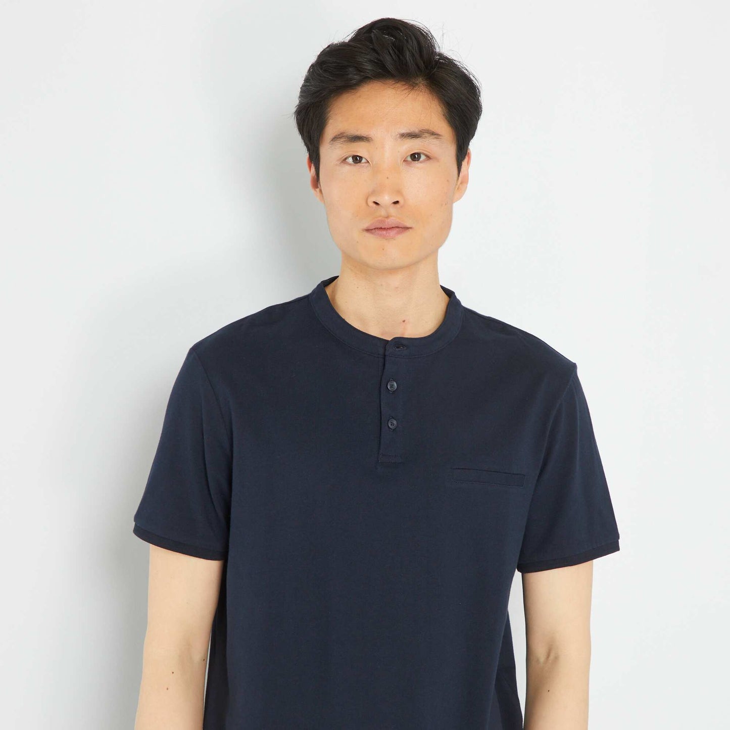 Short-sleeved polo shirt BLUE