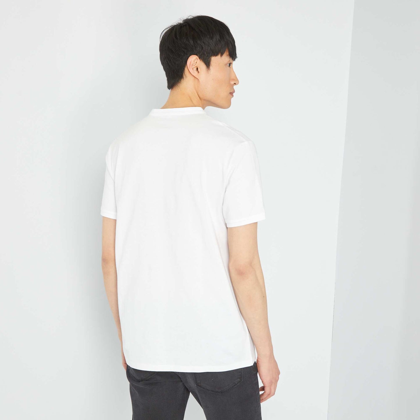 Short-sleeved polo shirt White