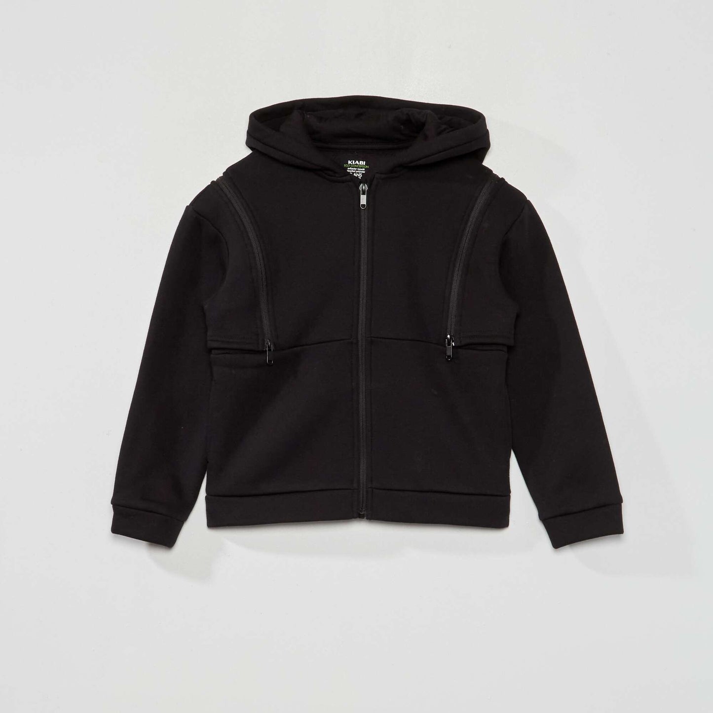 Zip-up hoodie Black