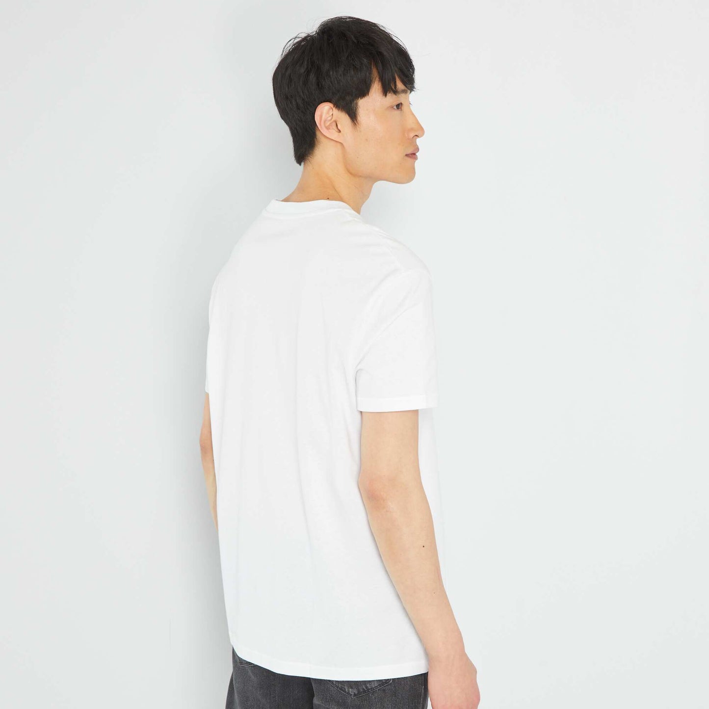 Loose-fit jersey T-shirt with pocket White