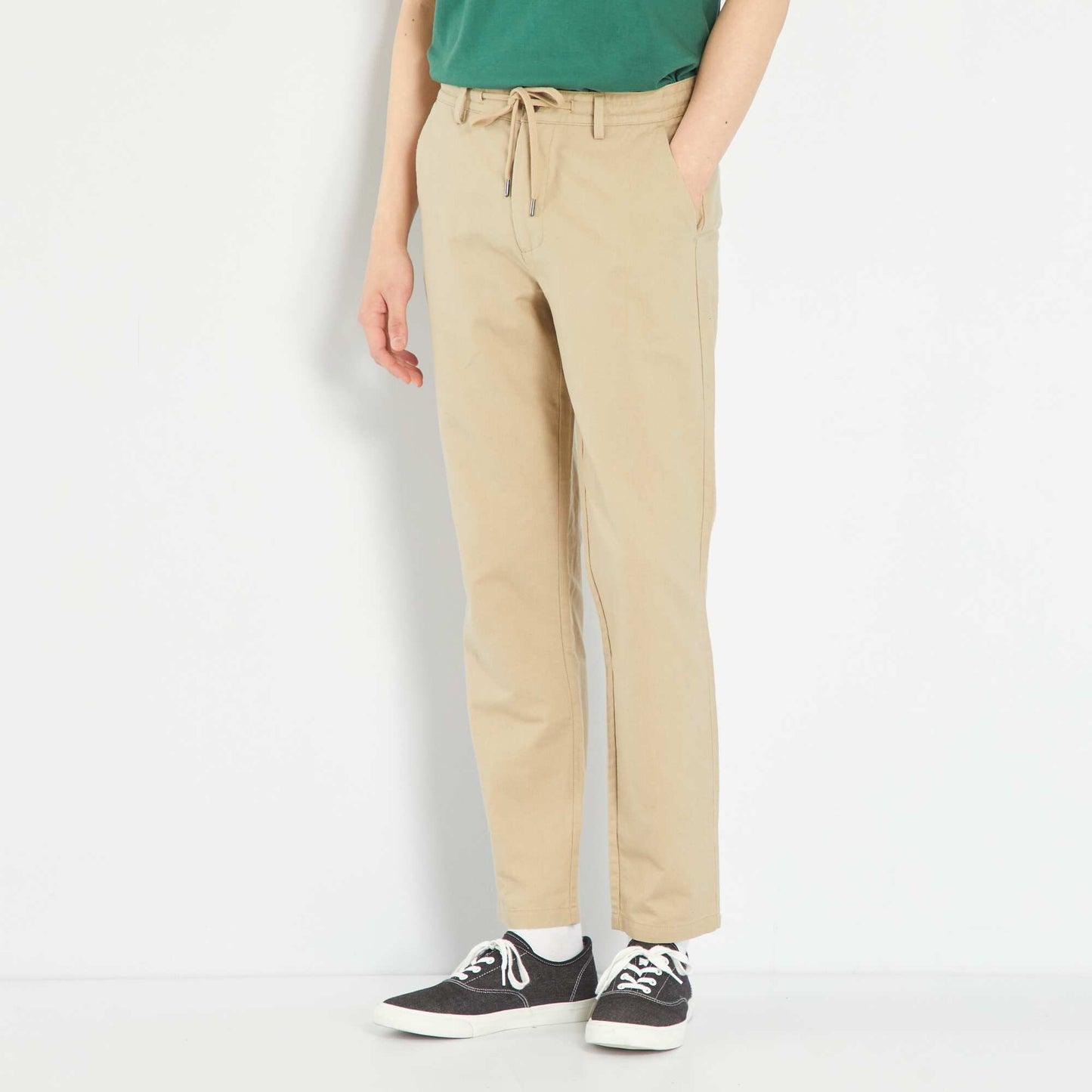 Slim-fit chinos BEIG PWAL1