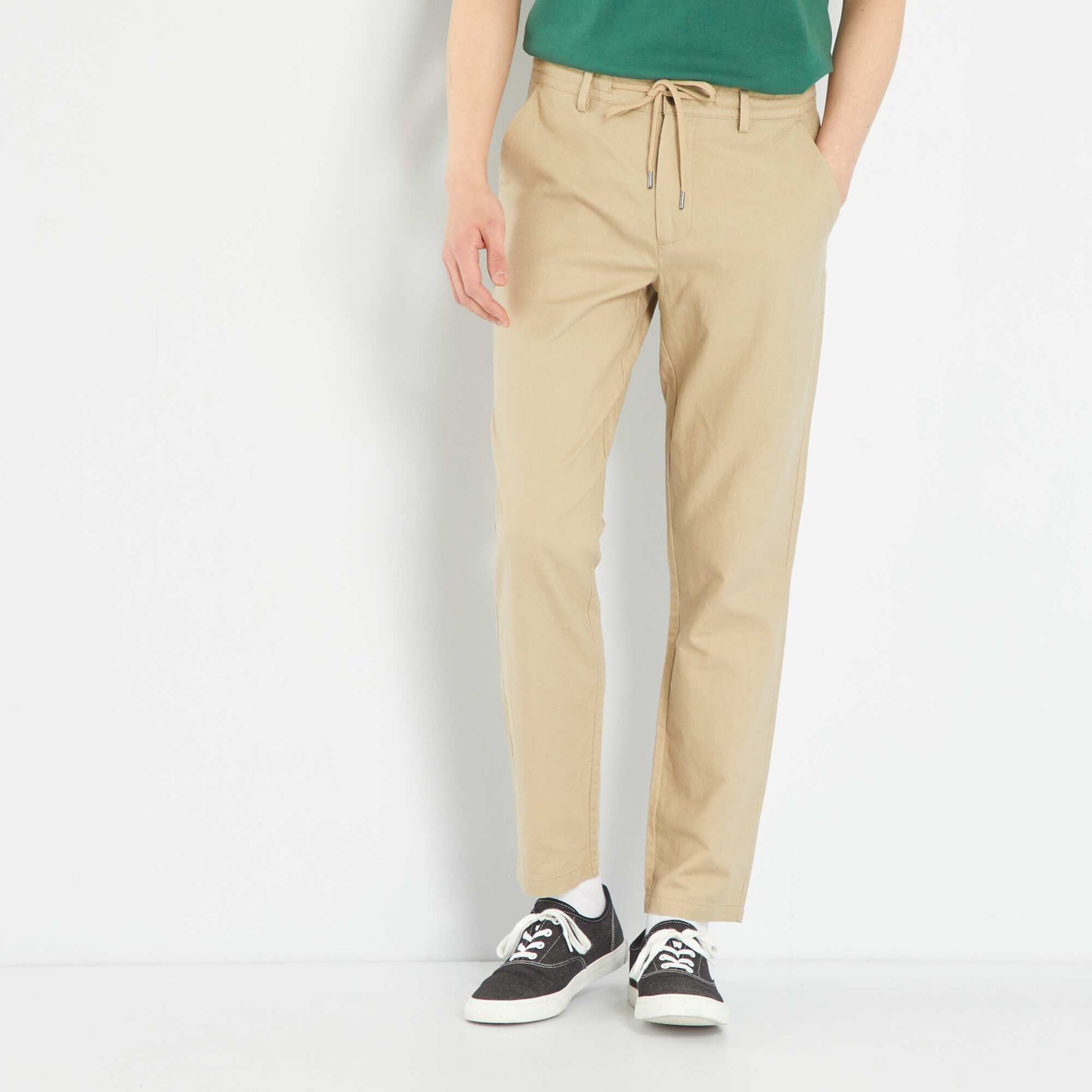 Slim-fit chinos BEIG PWAL1