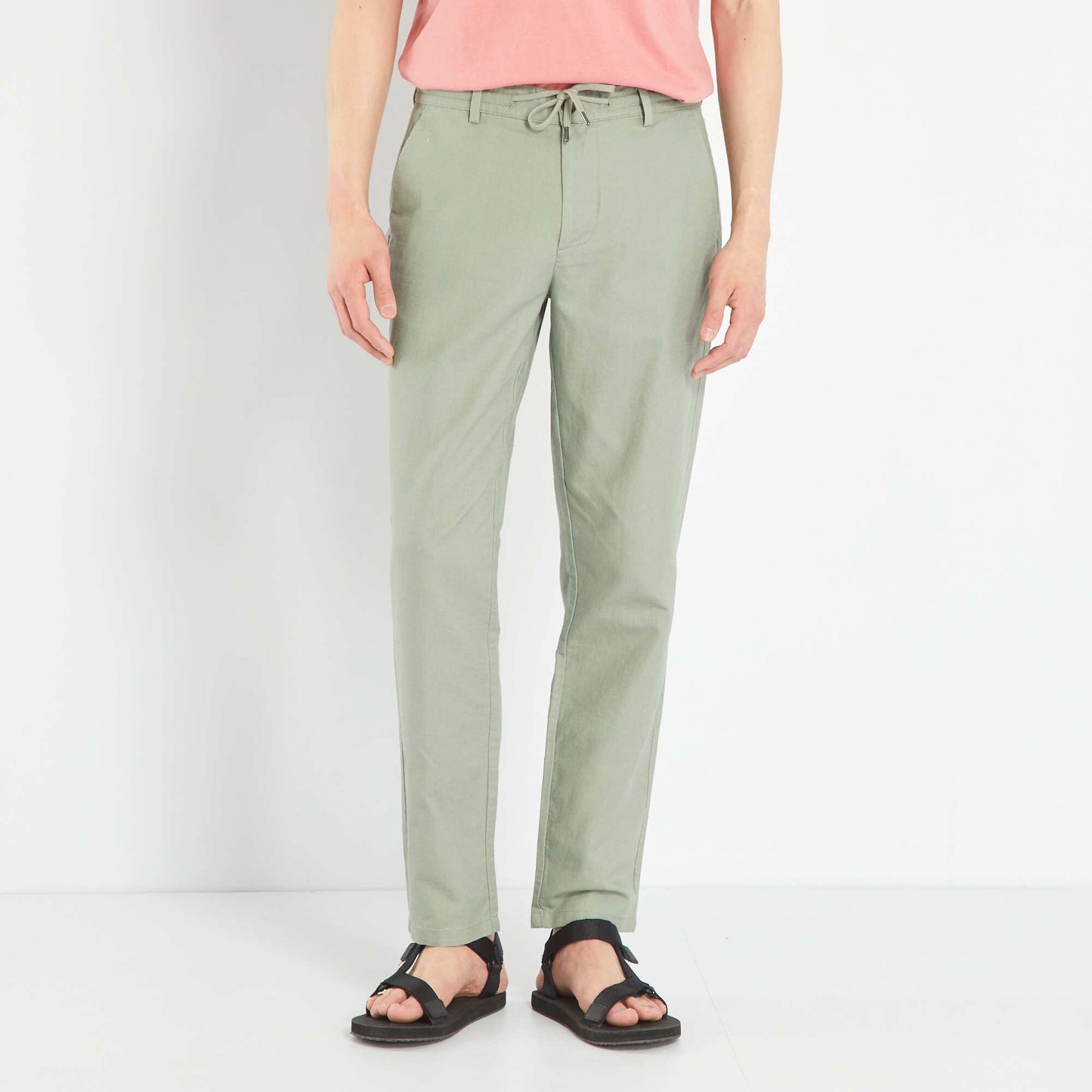 Slim-fit chinos GREEN SHADE