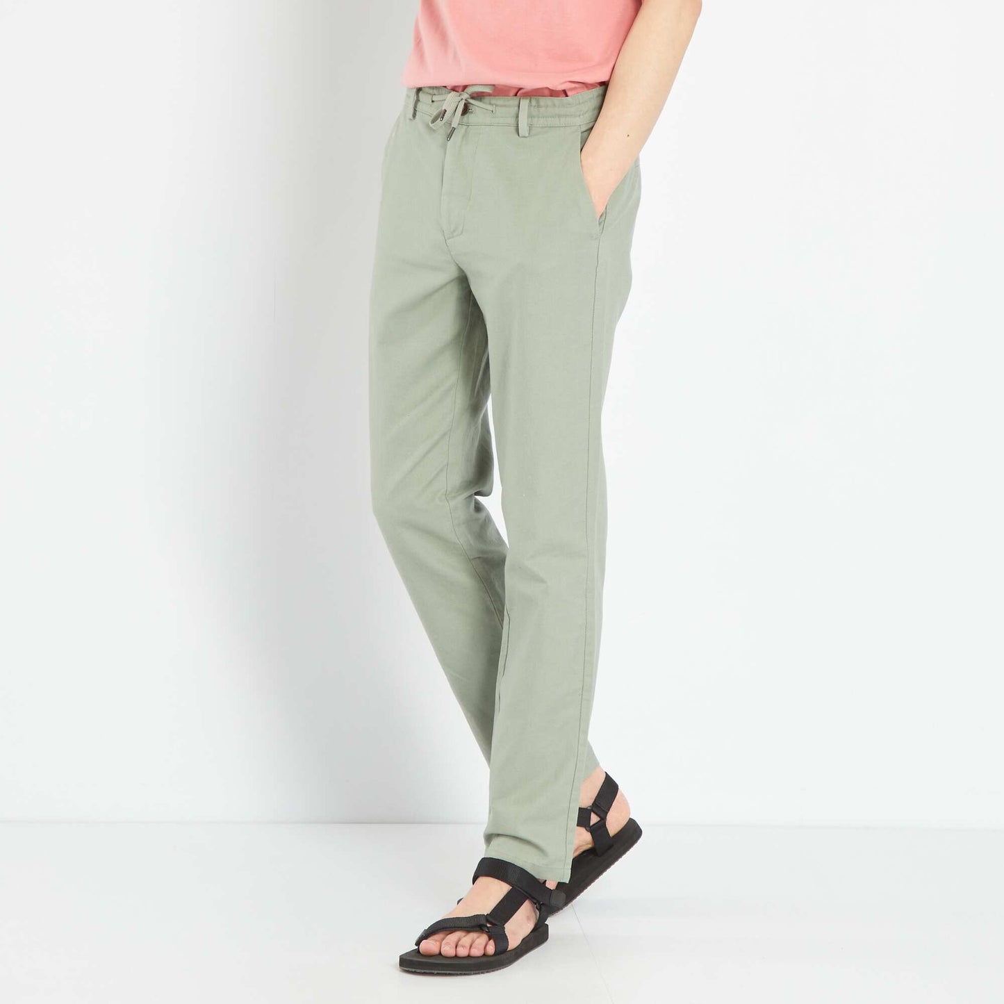 Slim-fit chinos GREEN SHADE