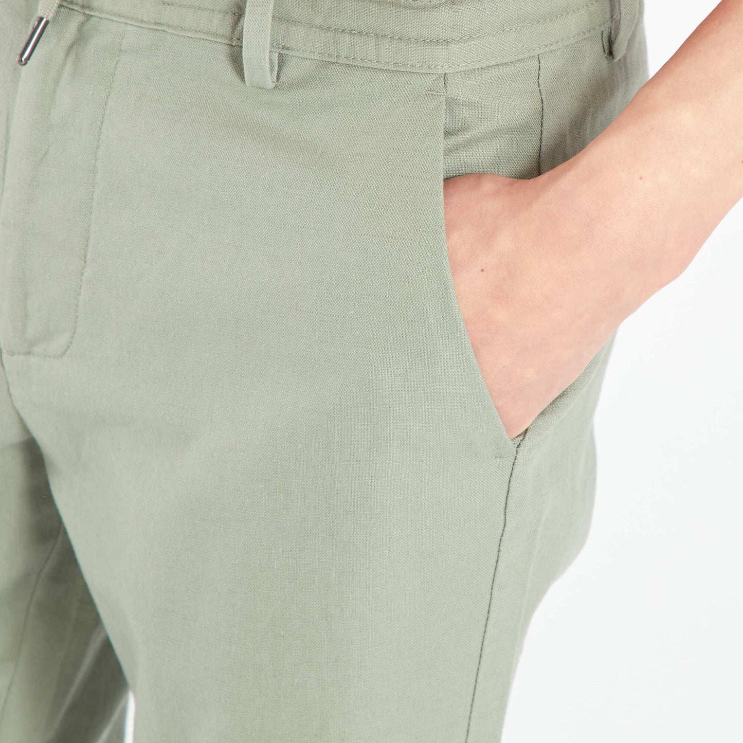 Slim-fit chinos GREEN SHADE