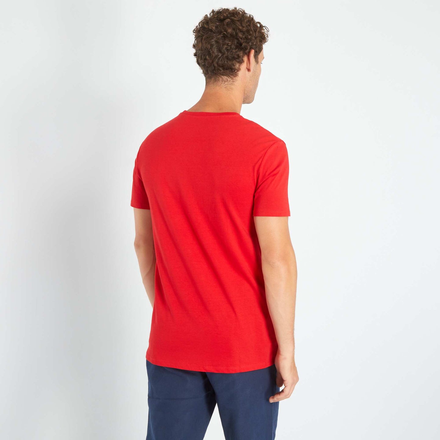 Jersey T-shirt with print RED