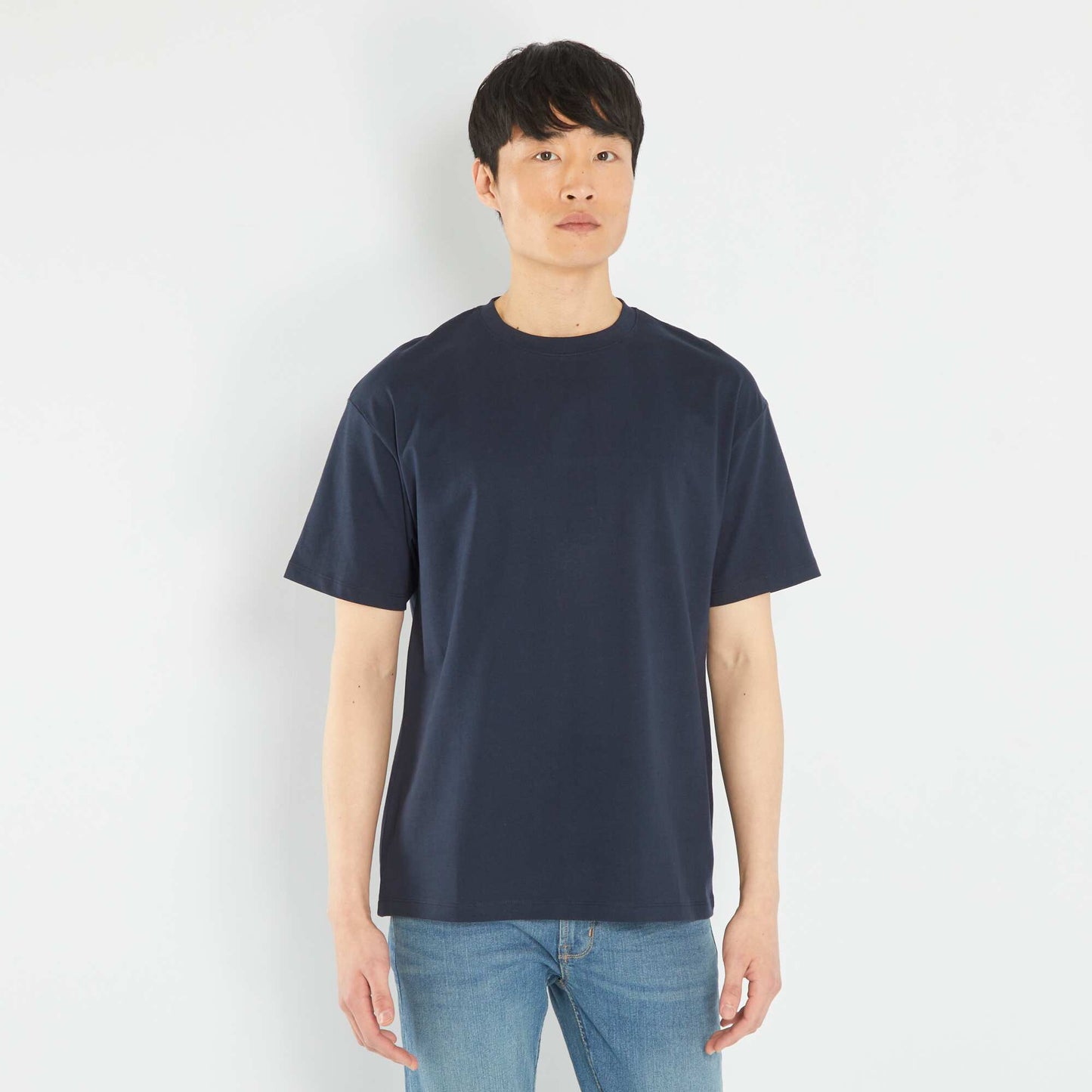 Plain jersey T-shirt blue