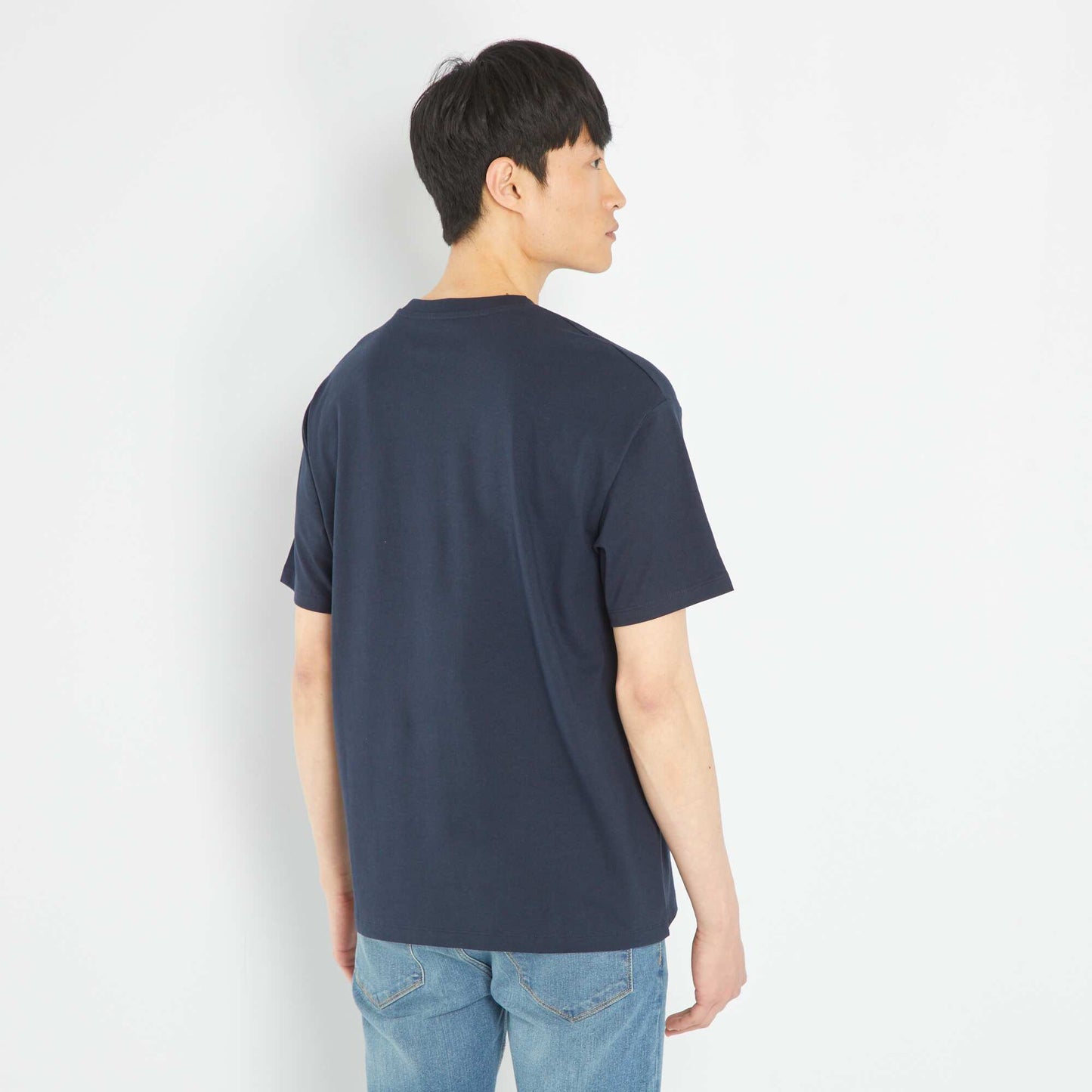 Plain jersey T-shirt blue