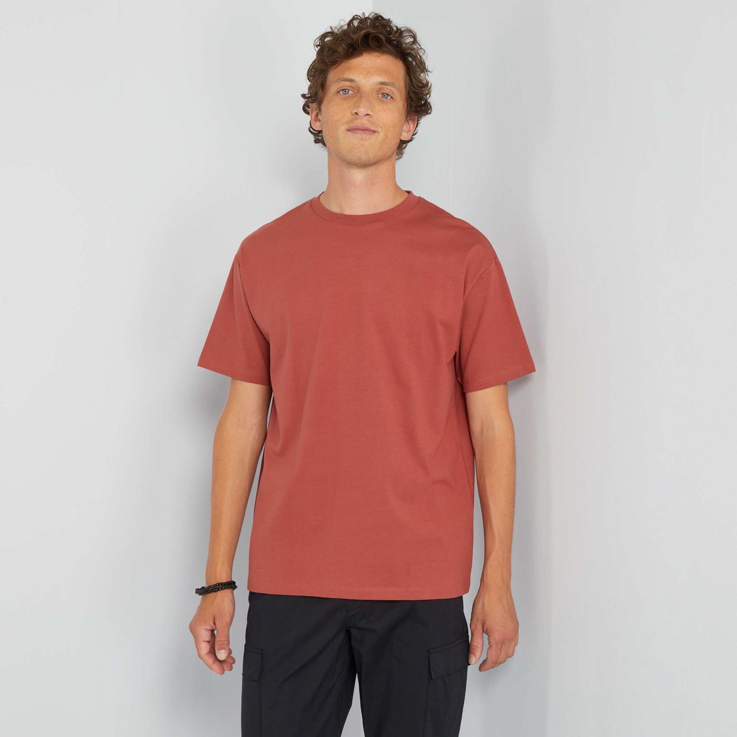 Plain jersey T-shirt RED