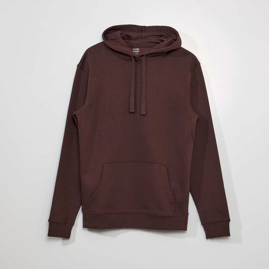 Sweatshirt fabric hoodie BROWN MAHOGANY