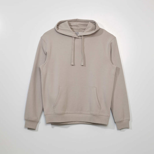 Sweatshirt fabric hoodie beige