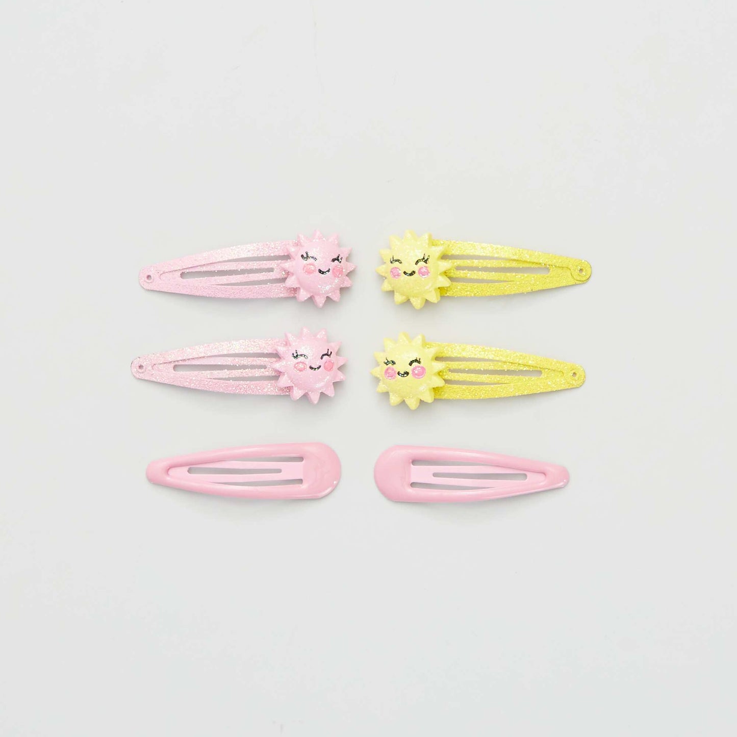 Pack of 6 stylish hair clips PINK