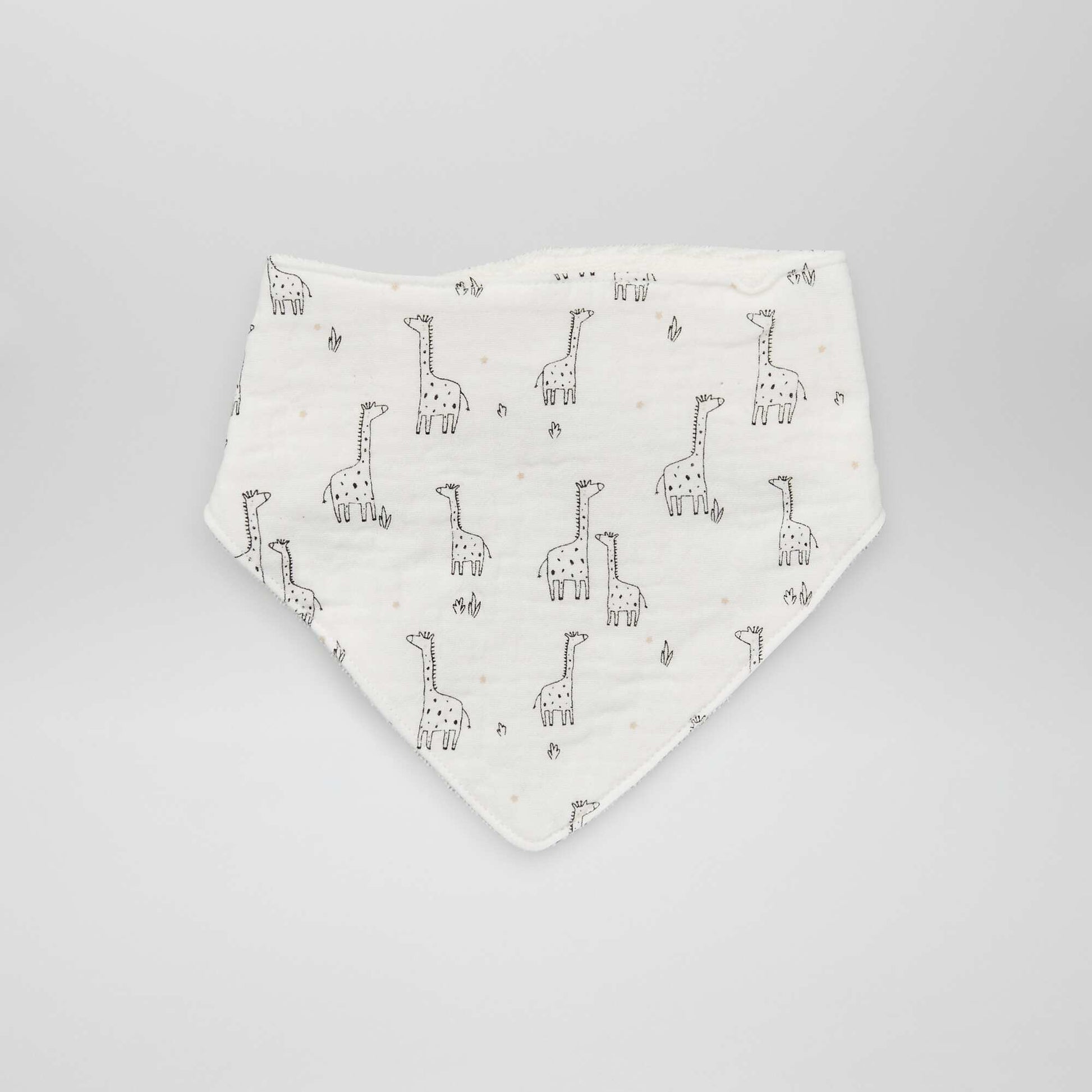 Pack of 2 bandana bibs WHITE