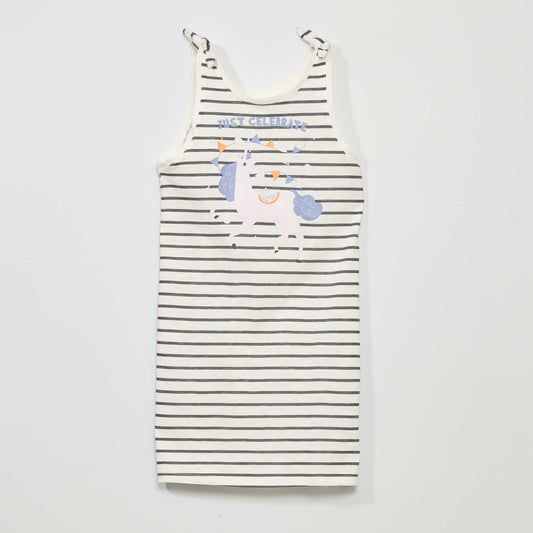 Unicorn T-shirt dress WHITE