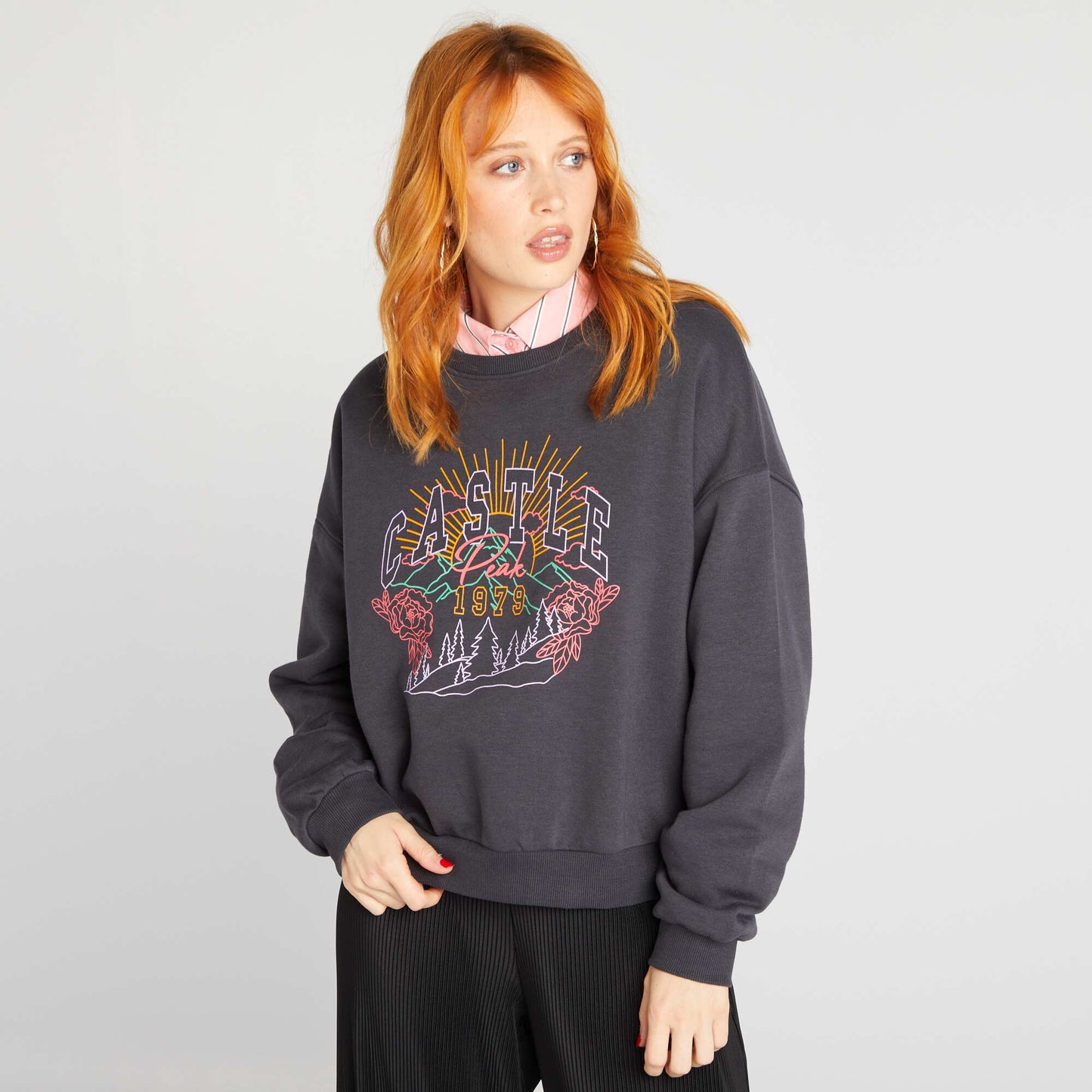 Printed sweatshirt fabric sweater PHANTRAITS