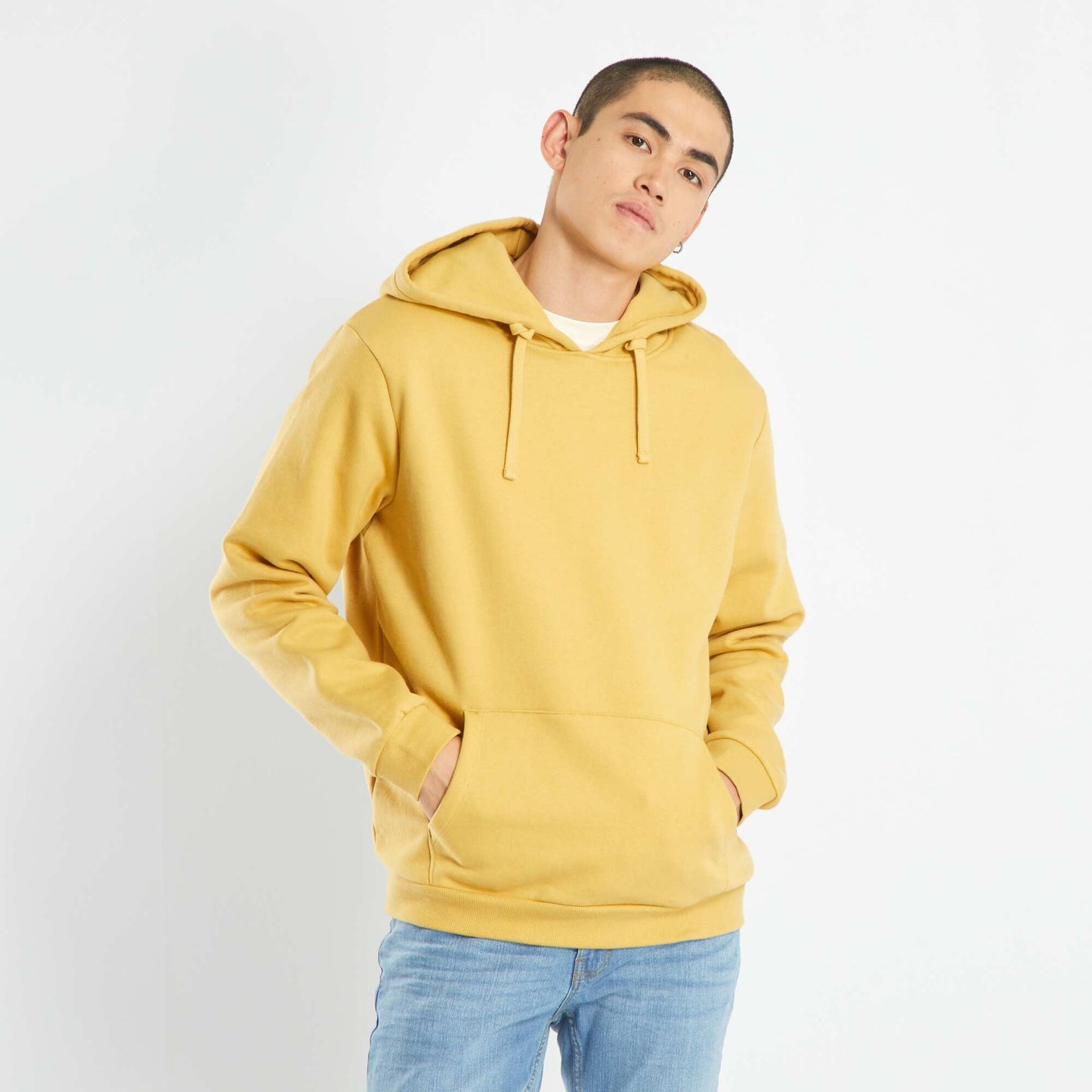 Hoodie with kangaroo pocket FALL YELLOW