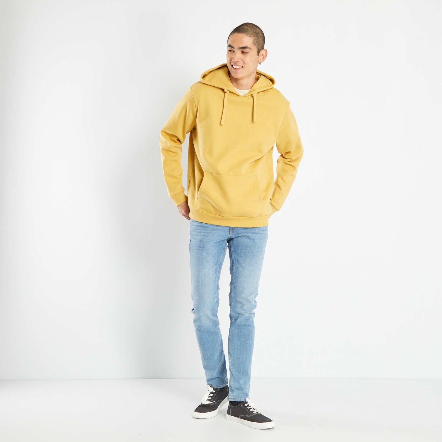 Hoodie with kangaroo pocket FALL YELLOW