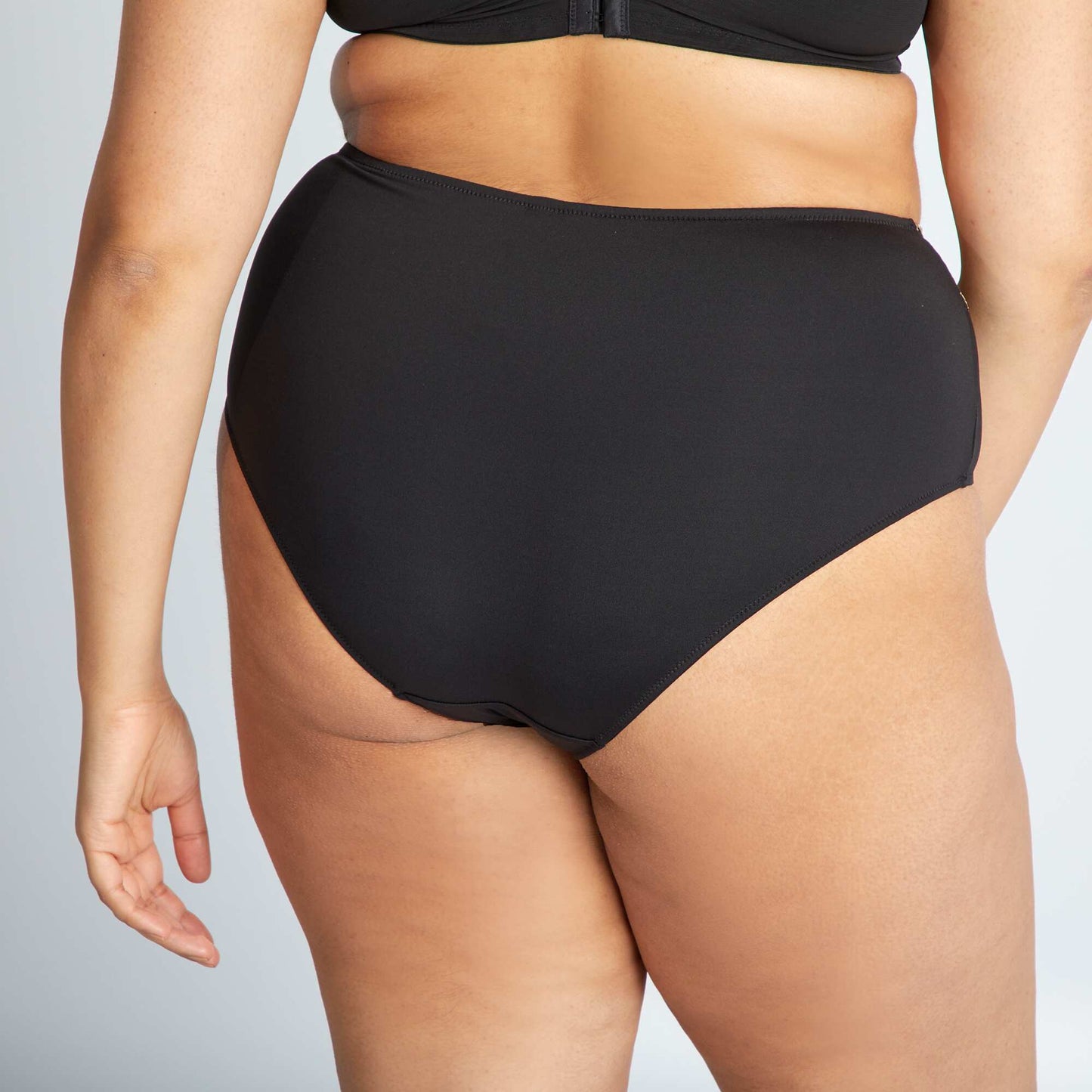 Woven lace briefs black