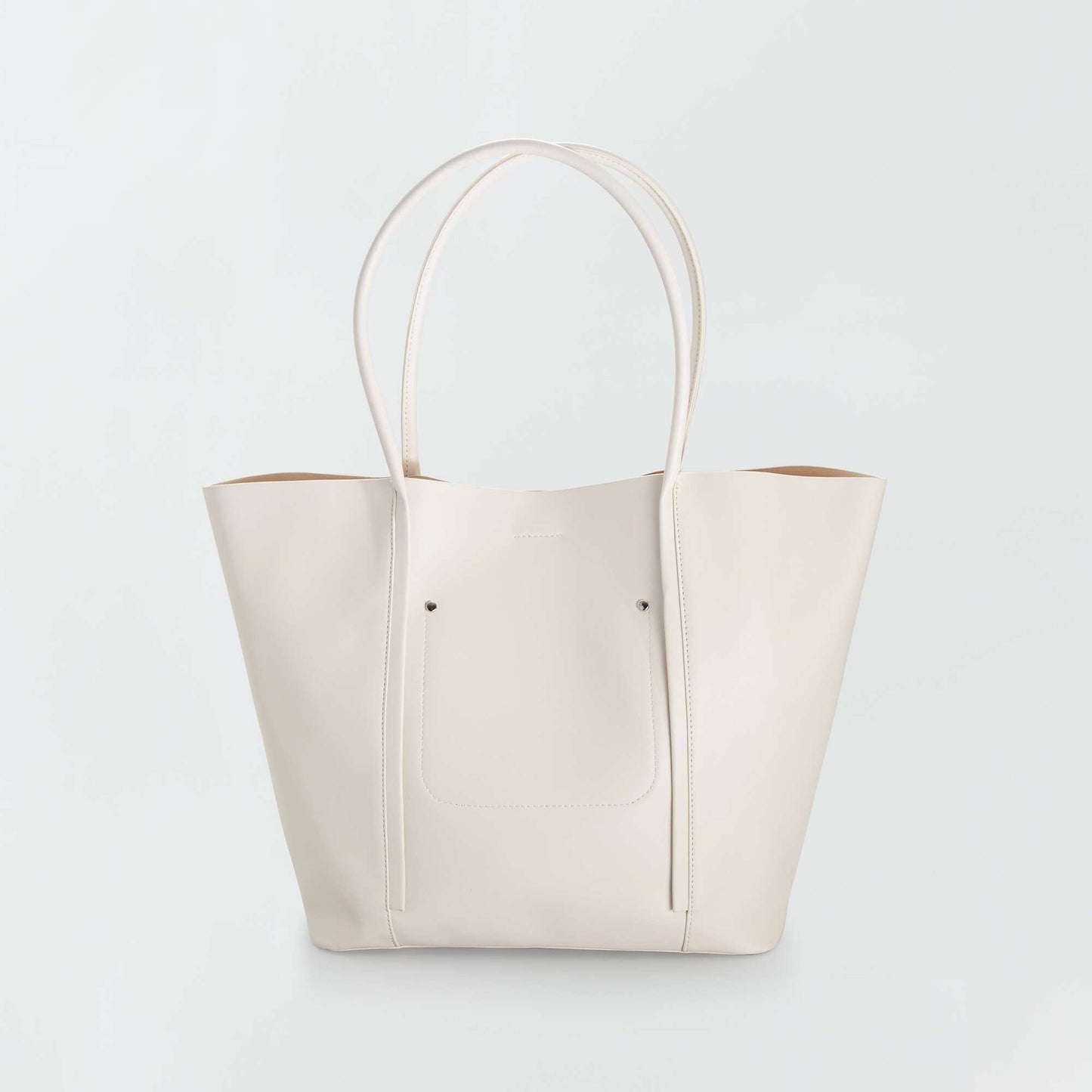 Tote bag with large handles BEIGE