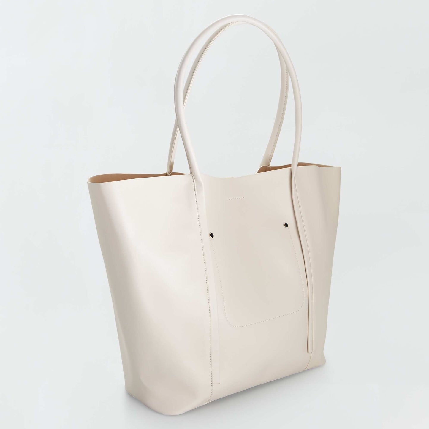 Tote bag with large handles BEIGE