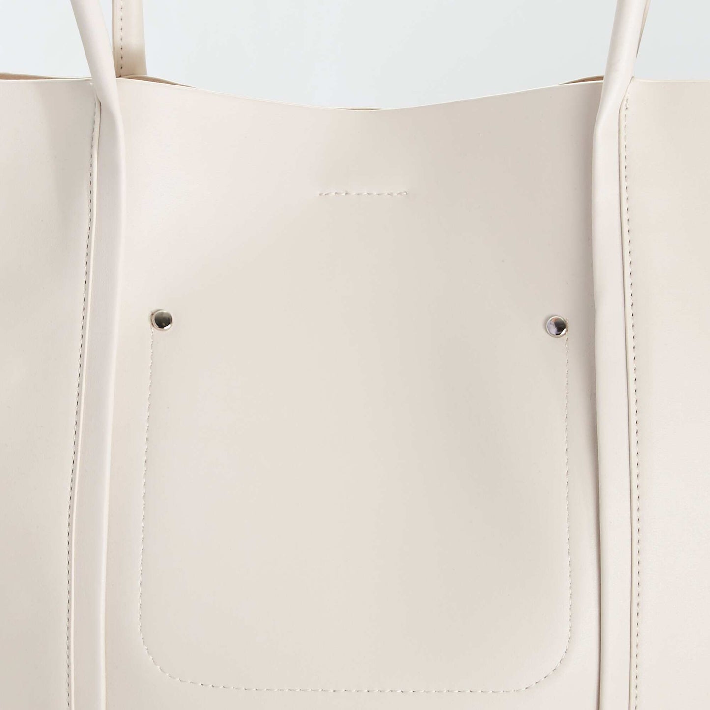 Tote bag with large handles BEIGE