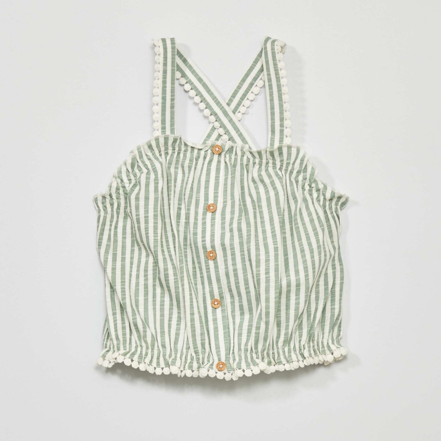 Striped vest top GREEN