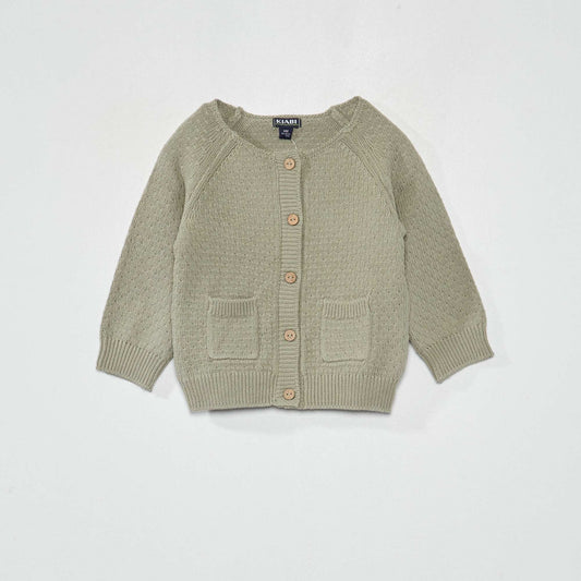 Fancy knit cardigan grey