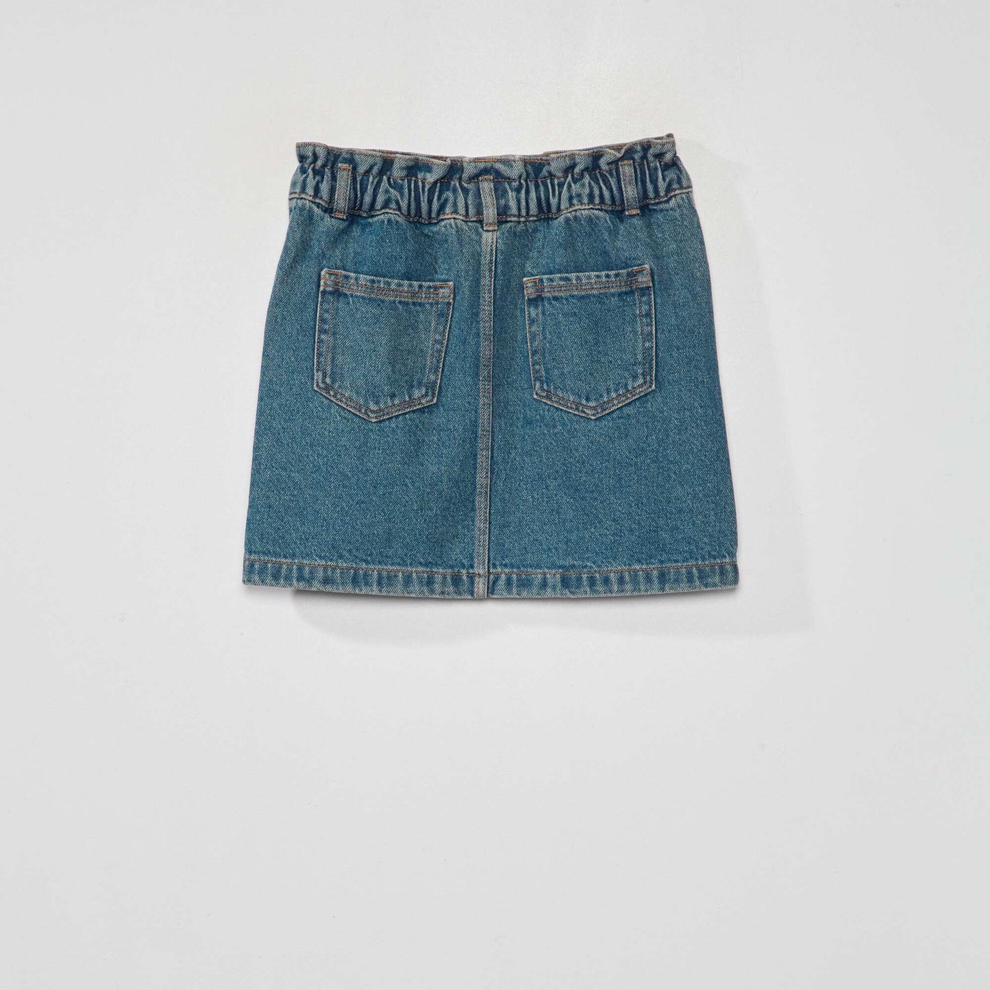 Paperbag denim skirt BLUE