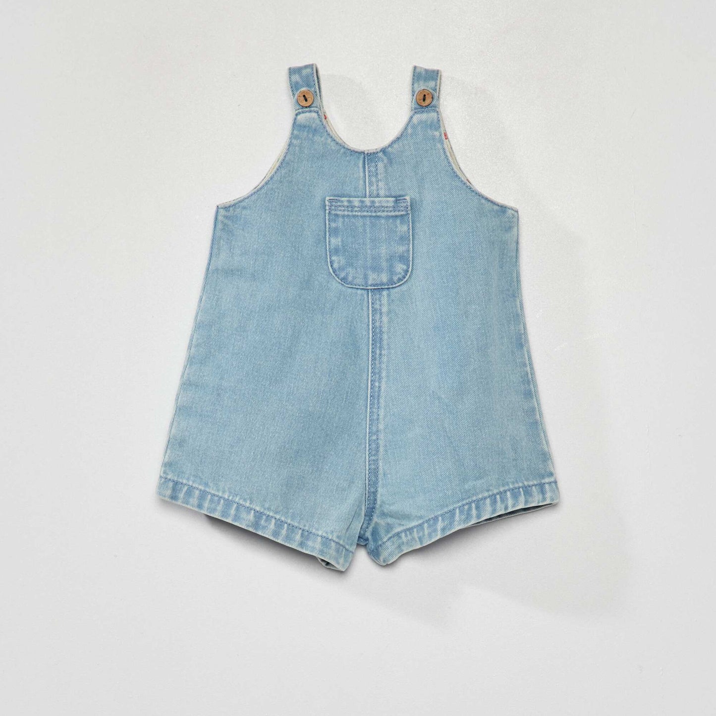 Short denim romper PINK