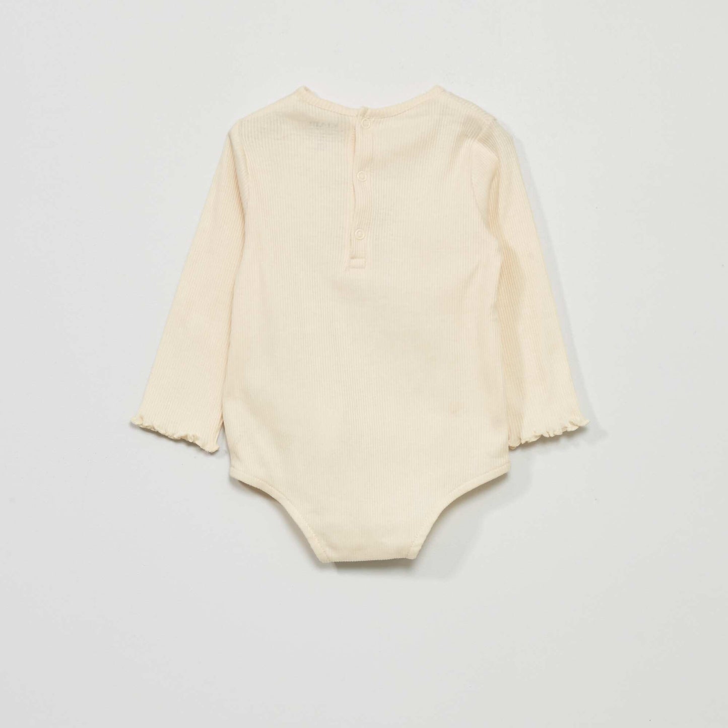 Long-sleeved ribbed bodysuit EGG STRAW