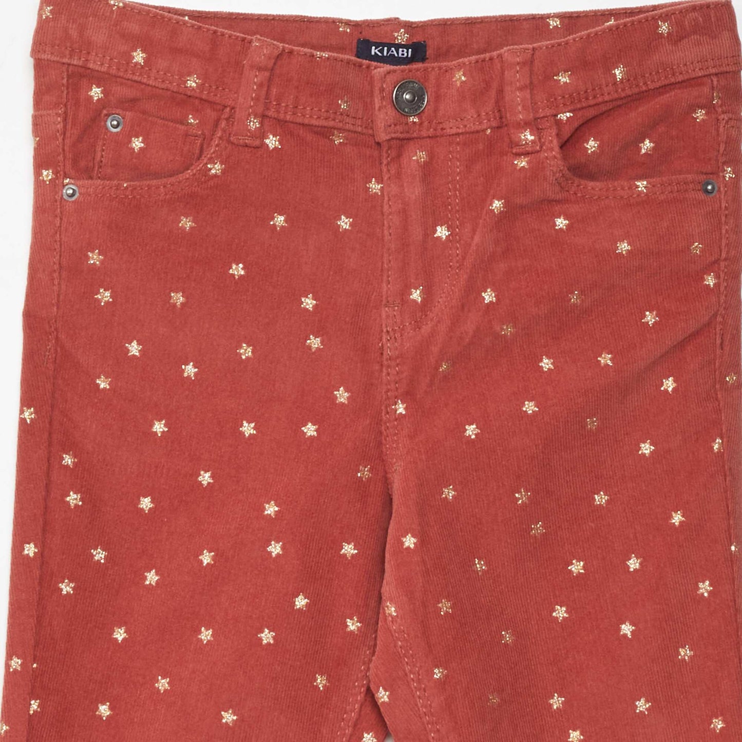 Velour trousers with stars RED_STAR