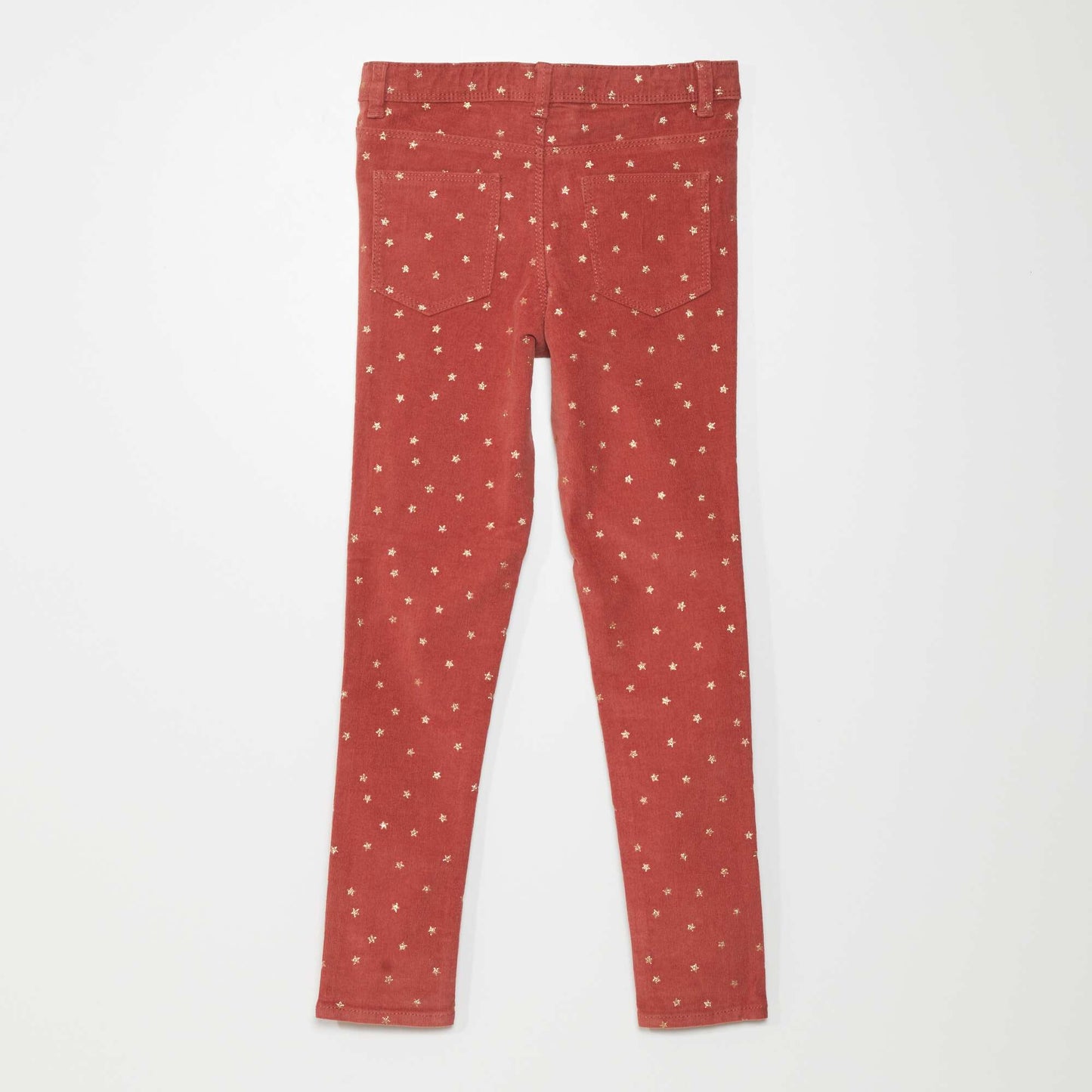 Velour trousers with stars RED_STAR