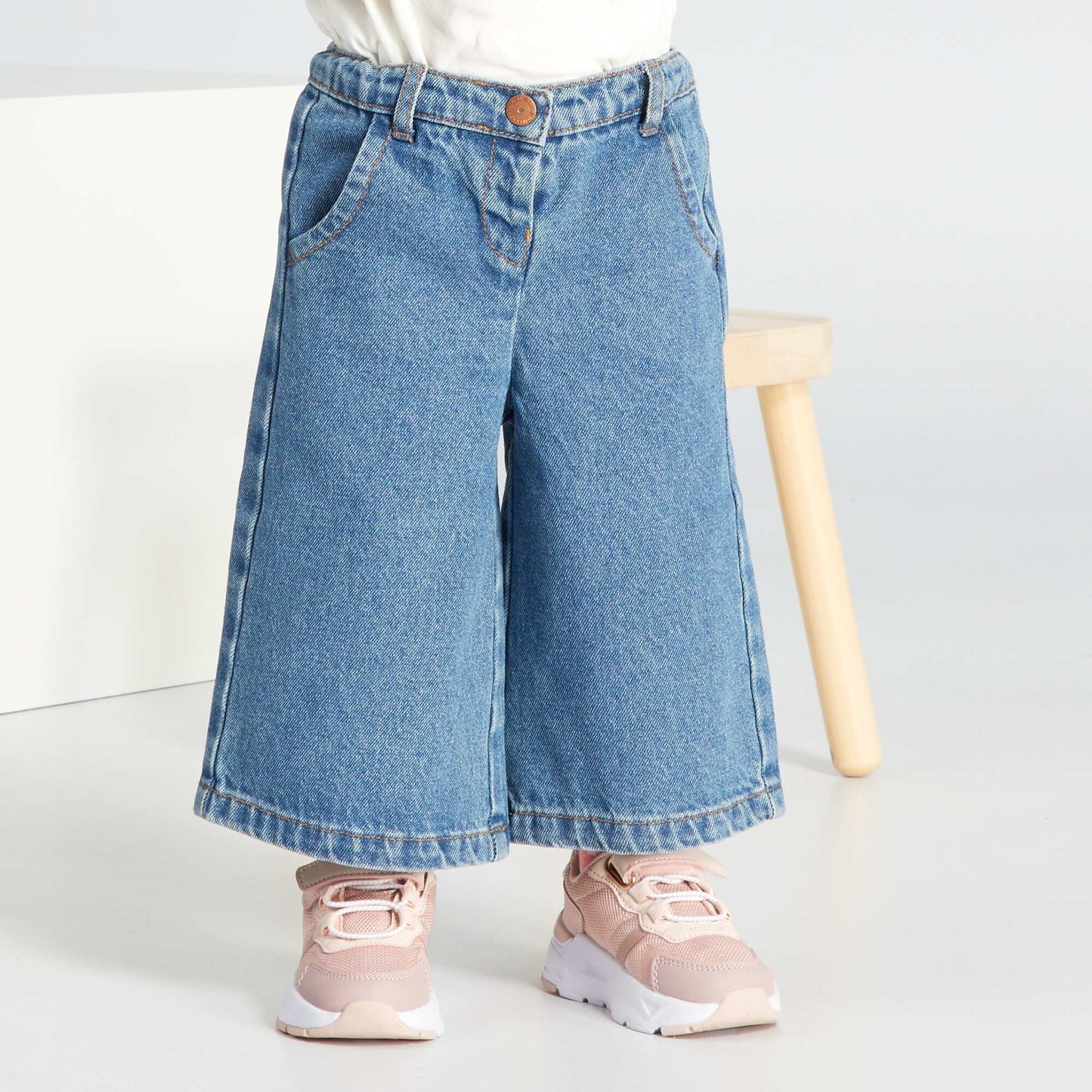 Wide-cut denim trousers BLUE