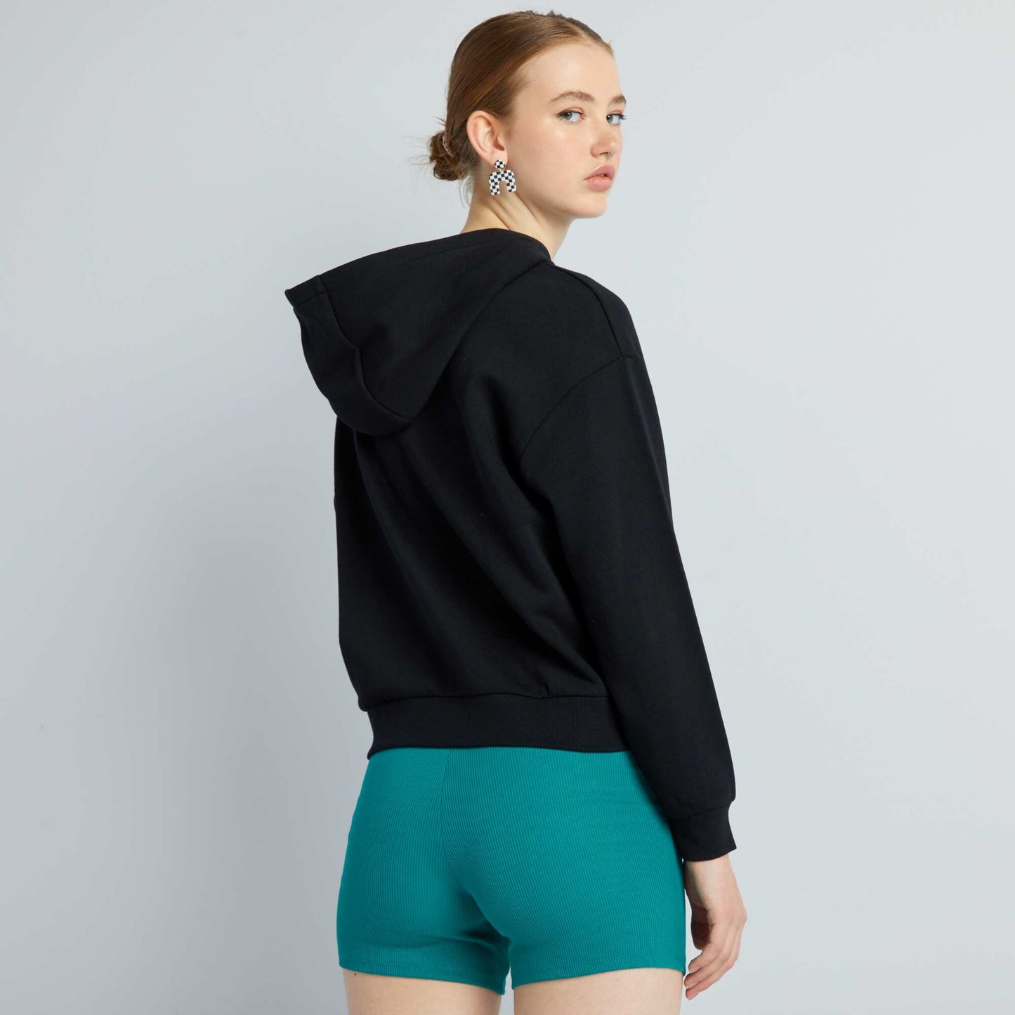 Sweatshirt fabric hoodie Black