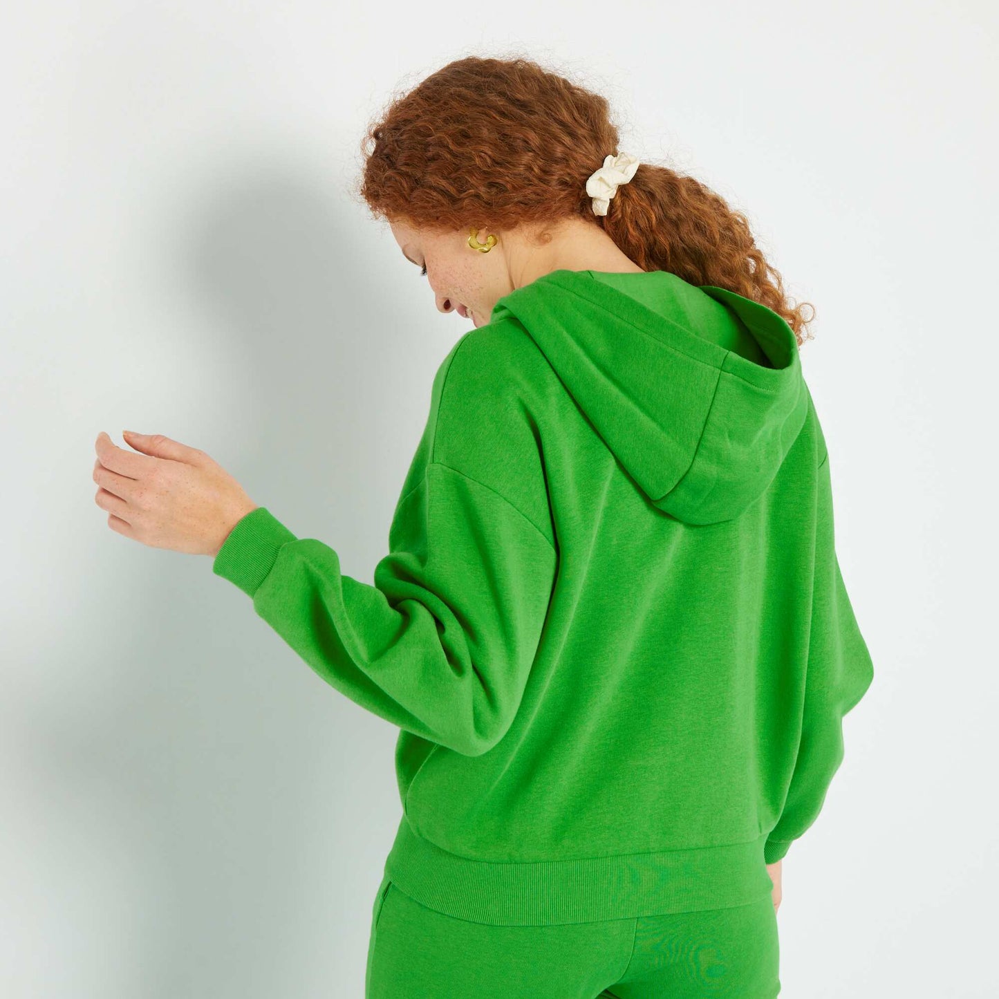 Sweatshirt fabric hoodie Green