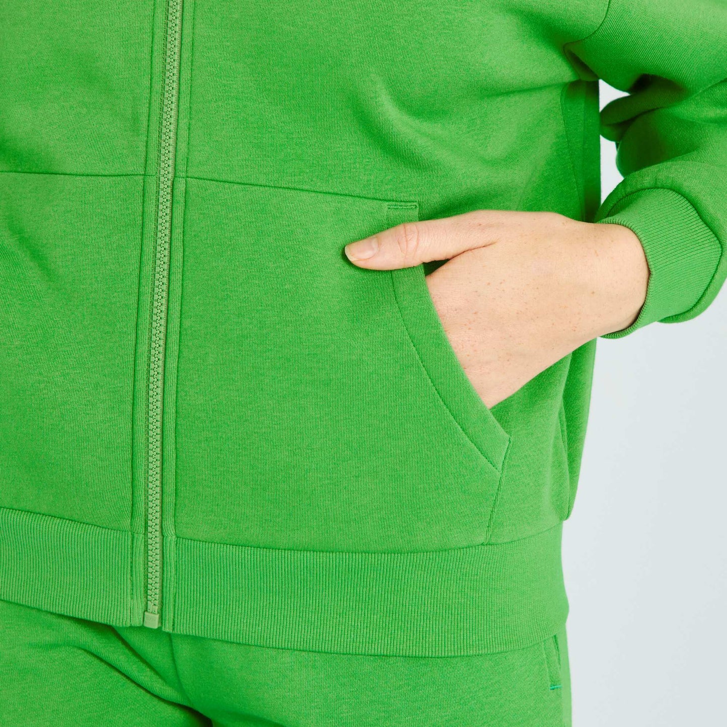 Sweatshirt fabric hoodie Green