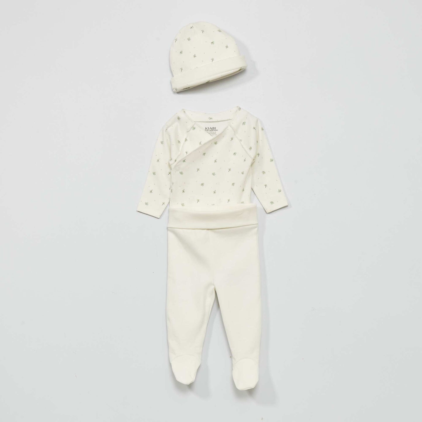 Bodysuit  leggings and hat set - Three-piece set WHITE