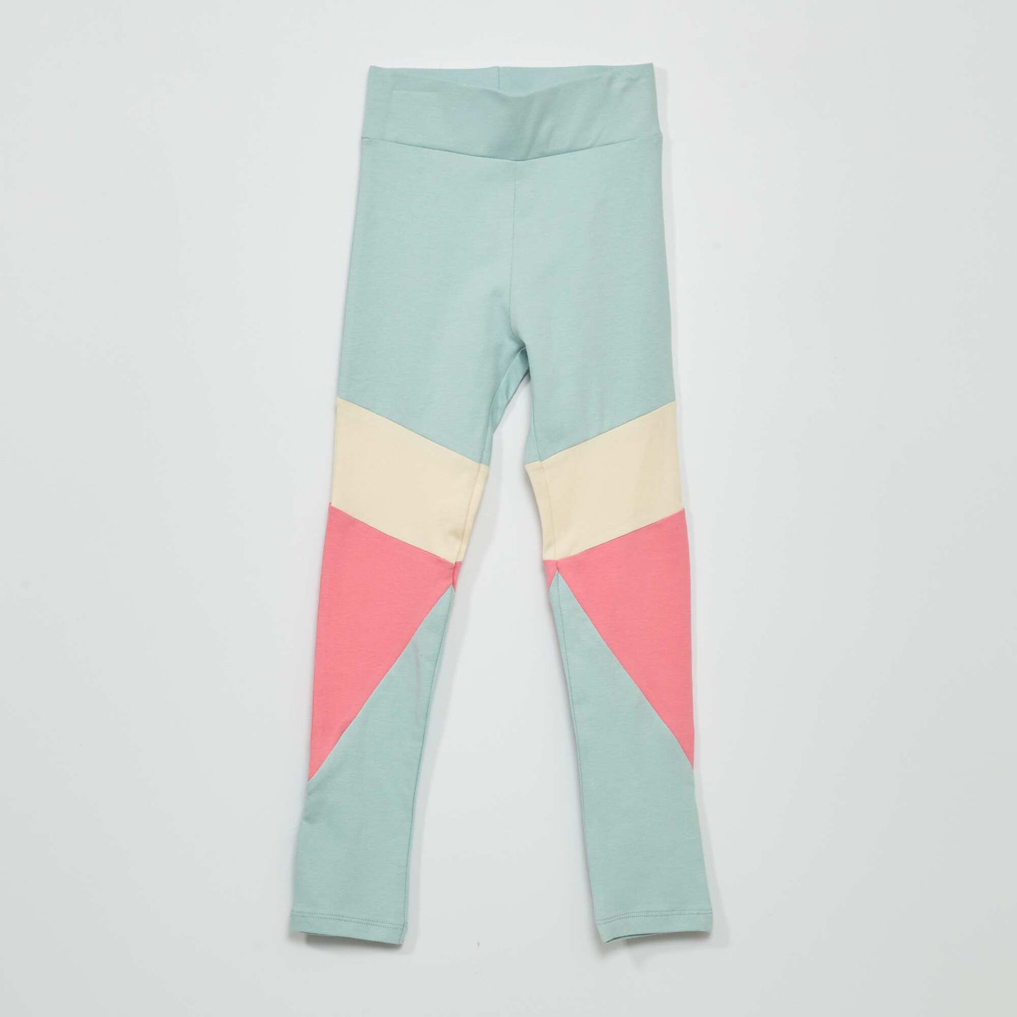 Long colour block leggings BLUE