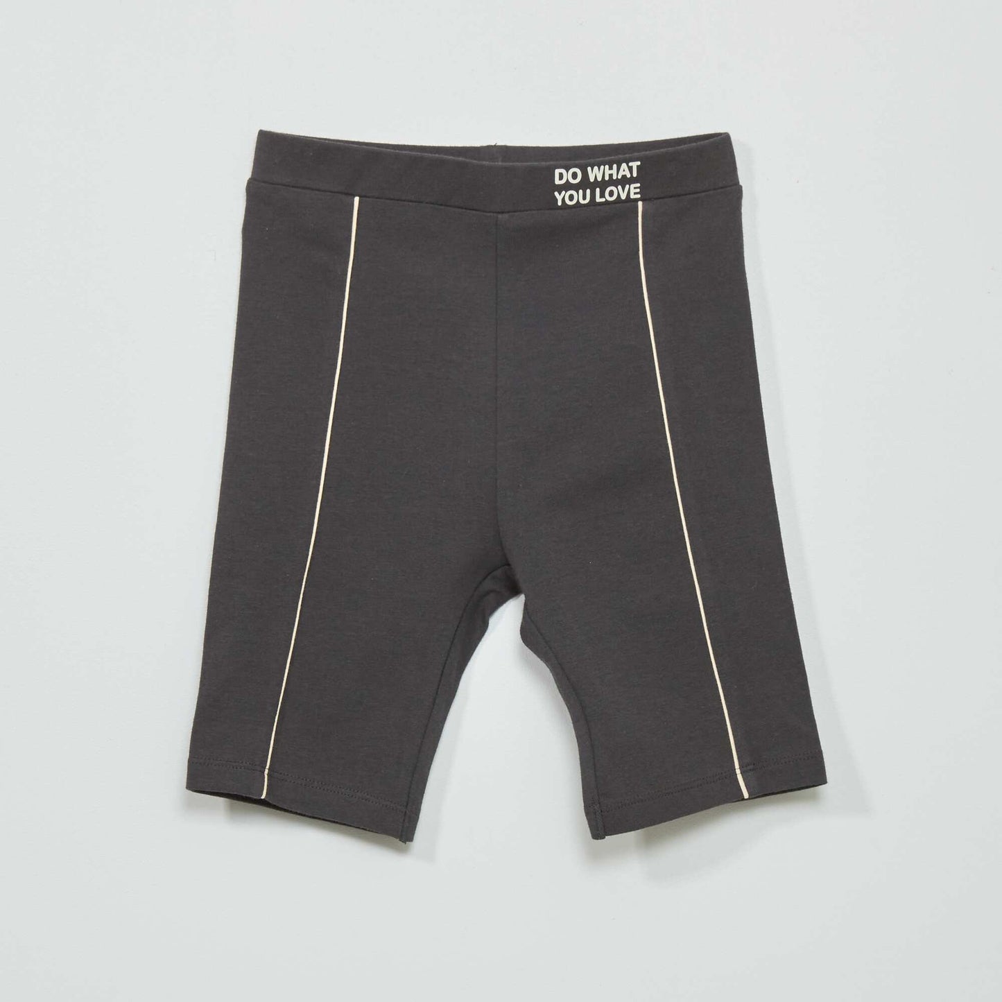 Cycling shorts with decorative lettering GREY