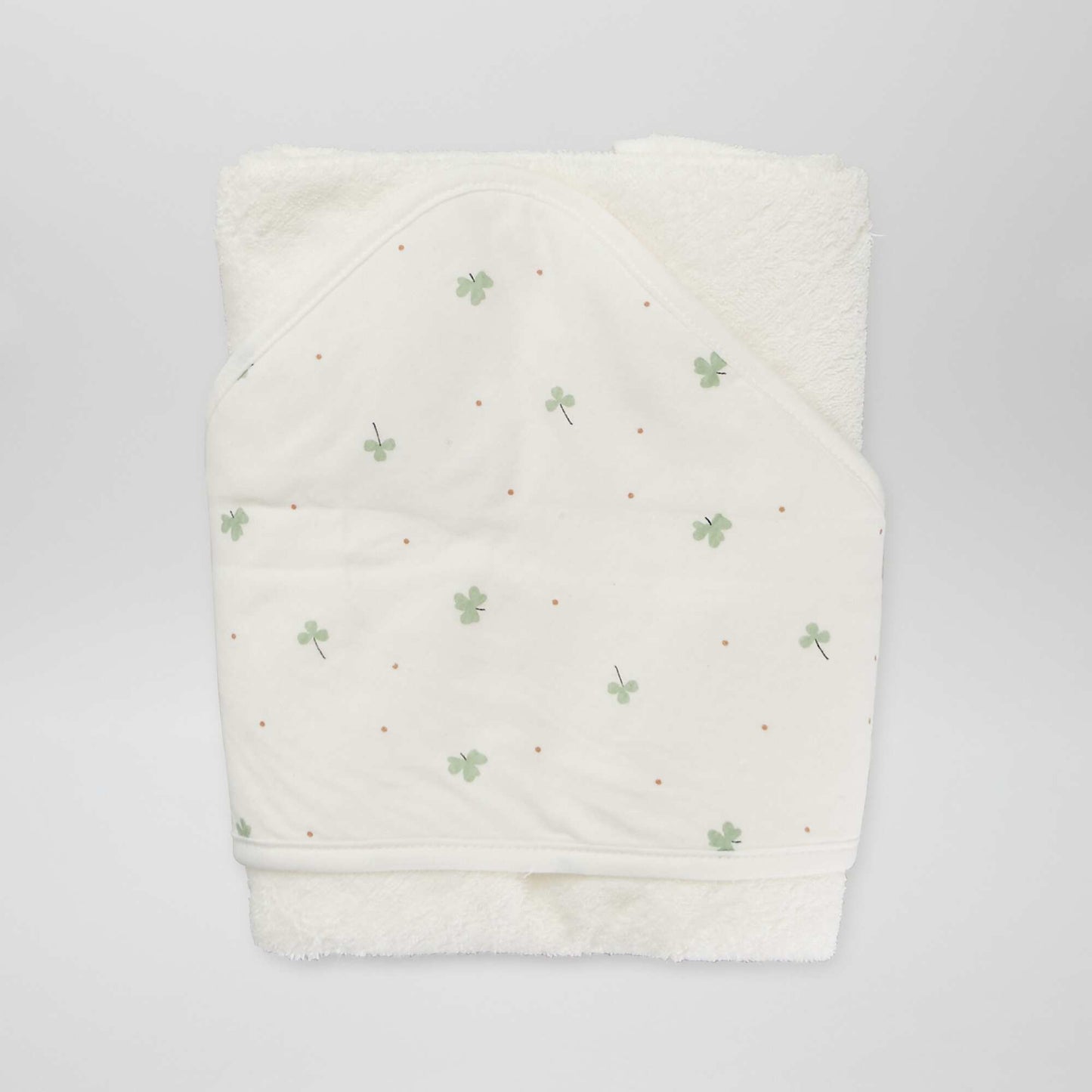 Hooded towelling bath towel WHITE