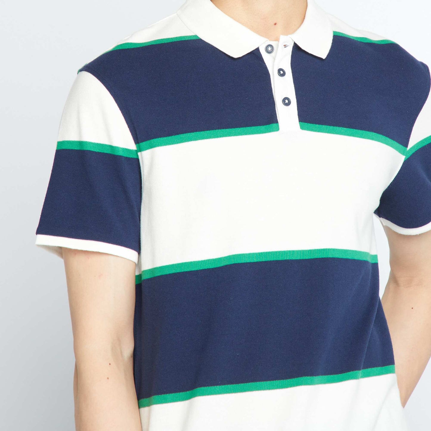 Striped cotton piqué polo shirt RAY SNOBLU