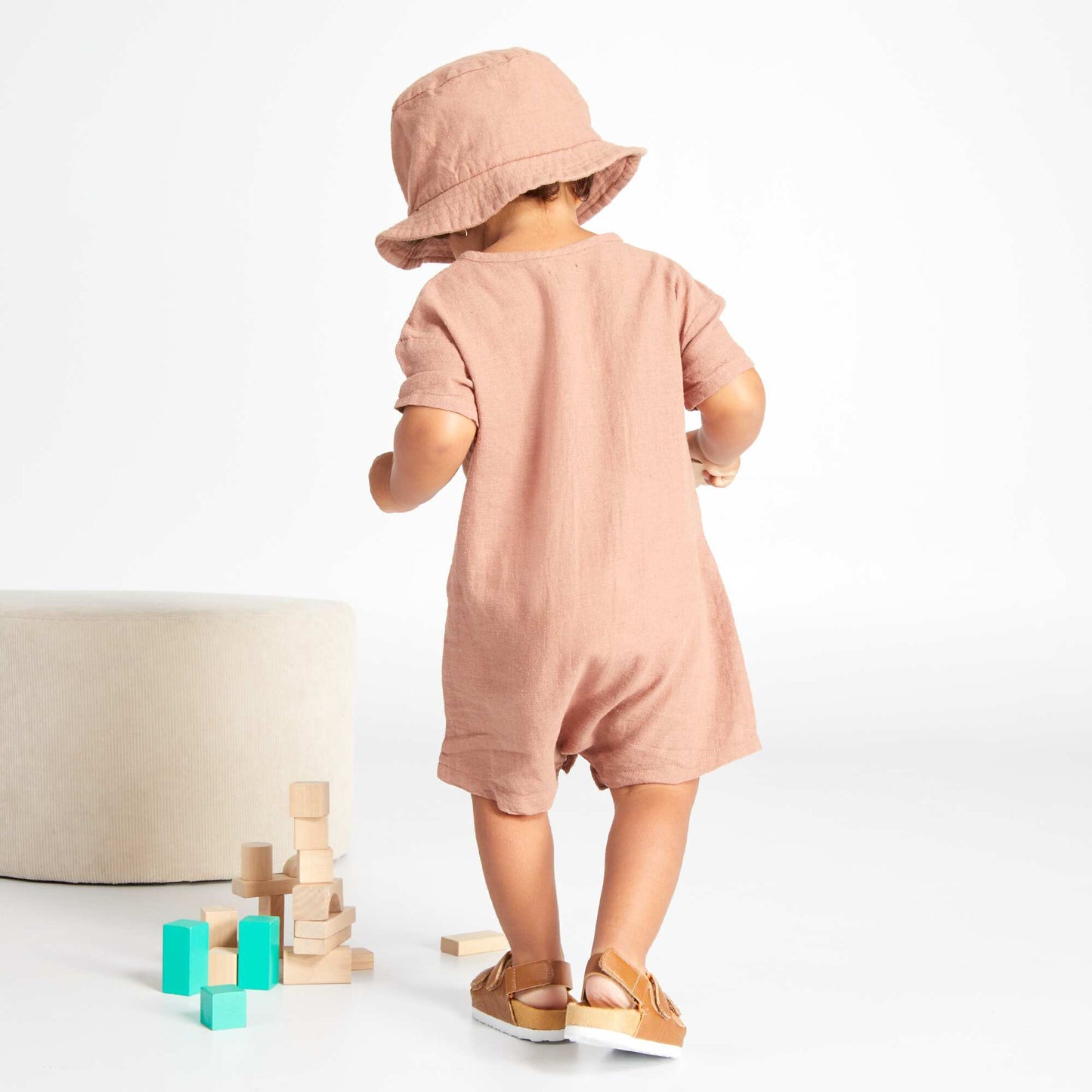 Romper and hat set - 2-piece set BROWN