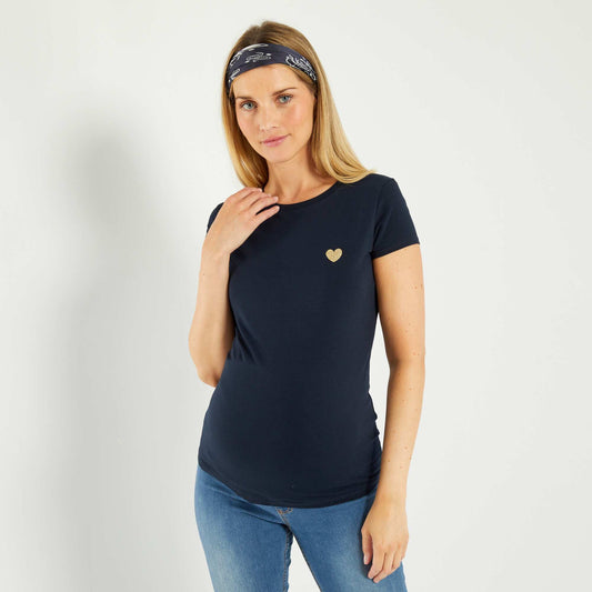 Straight cut maternity T-shirt BLUE